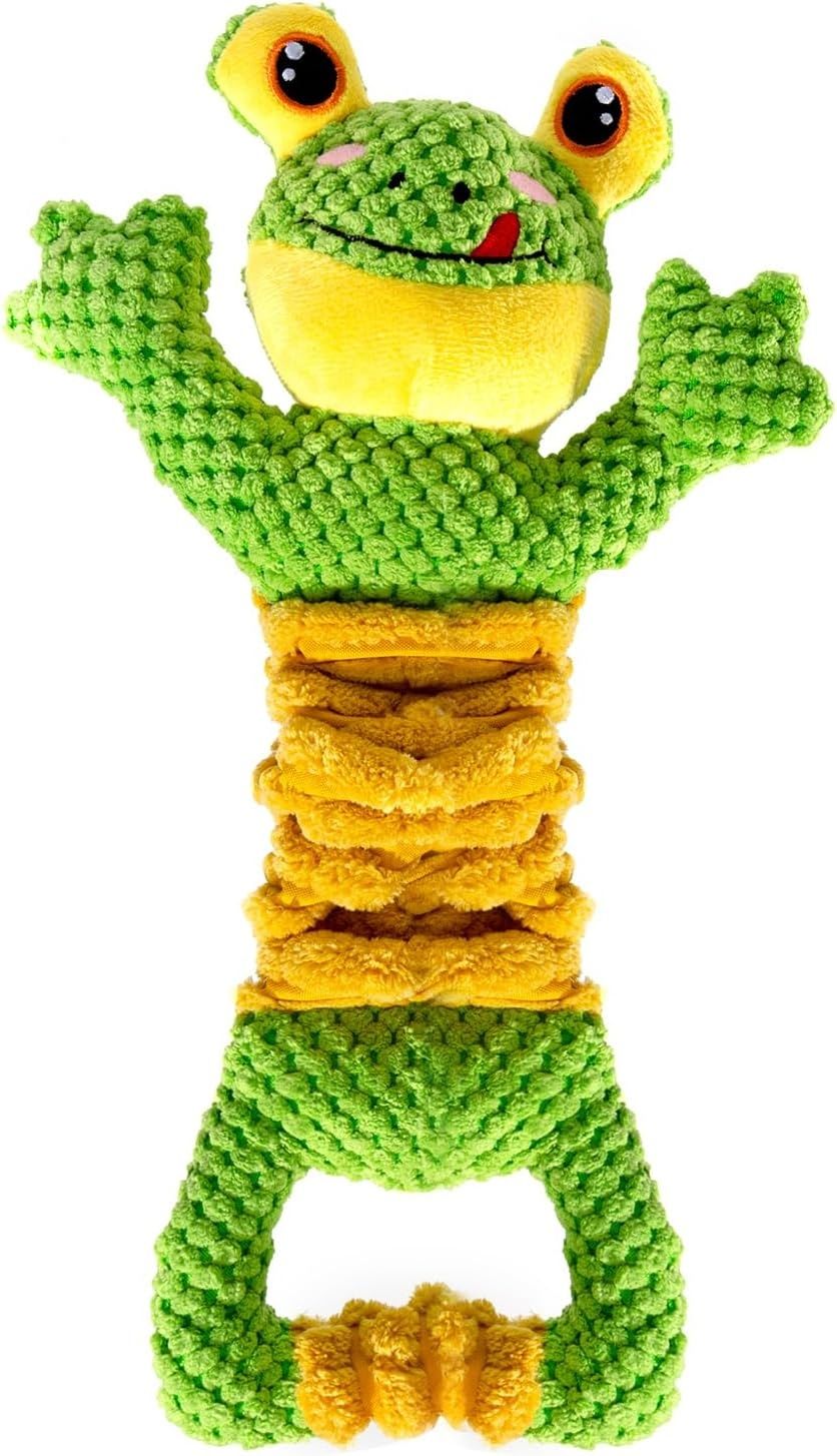 Sedioso Zabawka do Przeciągania dla Psa, Piszcząca Pluszowa dla Małych, Średnich i Dużych Psów (Żaba)