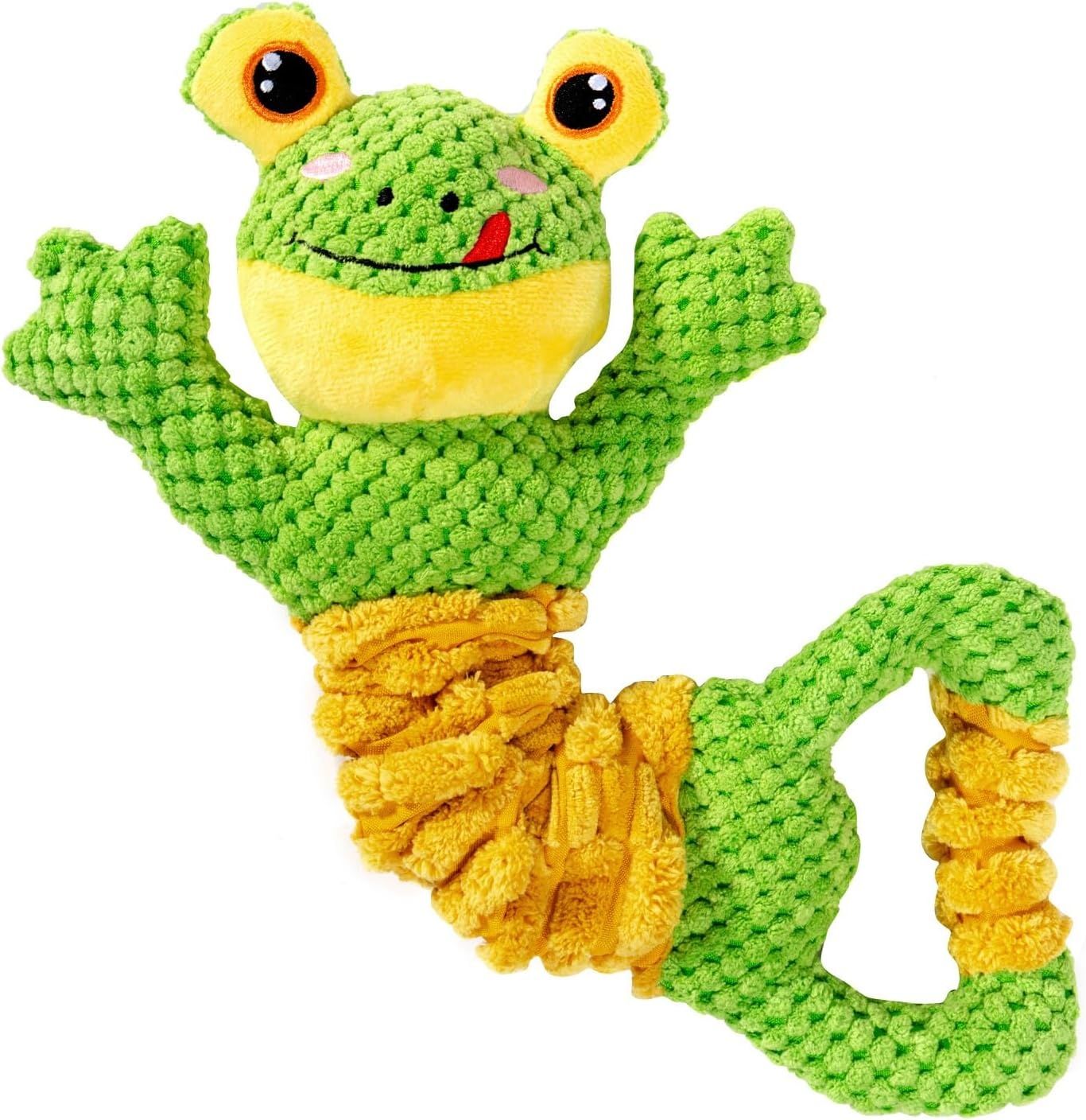 Sedioso Zabawka do Przeciągania dla Psa, Piszcząca Pluszowa dla Małych, Średnich i Dużych Psów (Żaba)