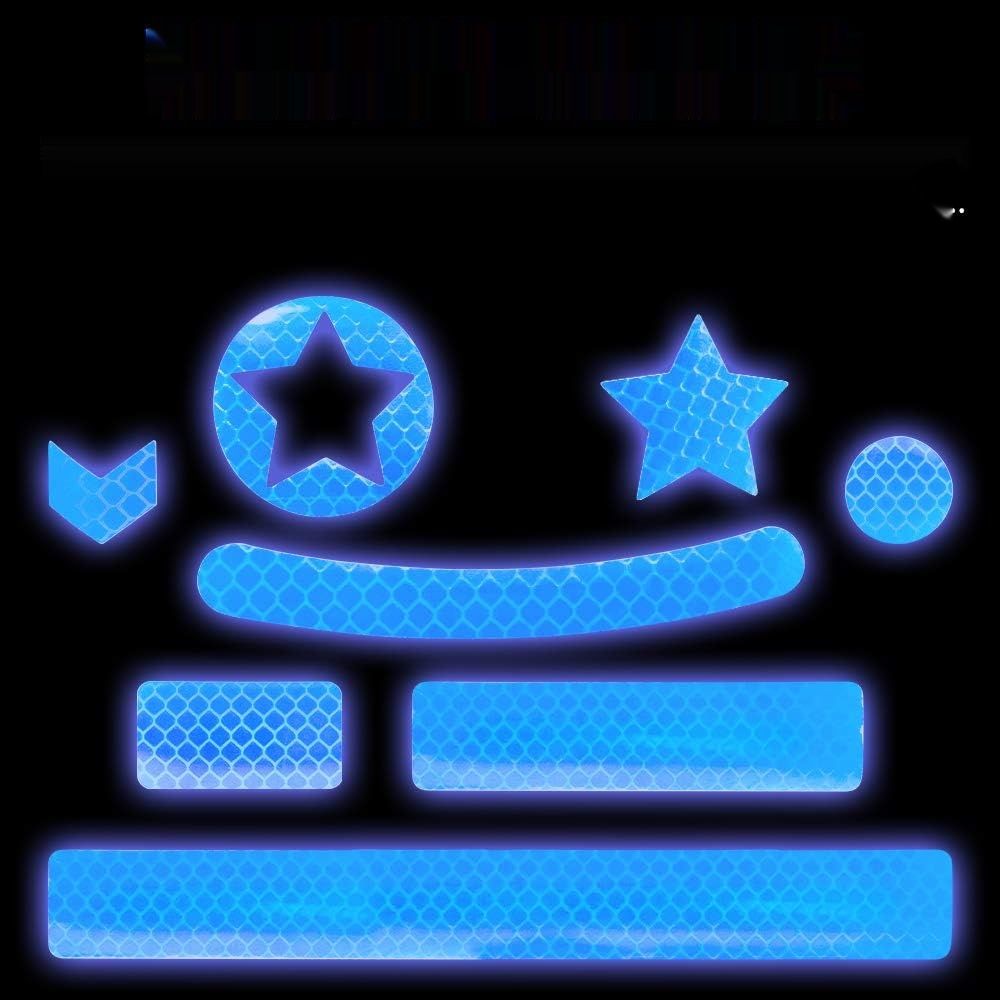 Hillylolly Reflektor Naklejka: 42 odblaskowe, samoprzylepne naklejki rowerowe.