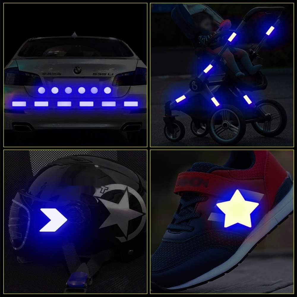 Hillylolly Reflektor Naklejka: 42 odblaskowe, samoprzylepne naklejki rowerowe.