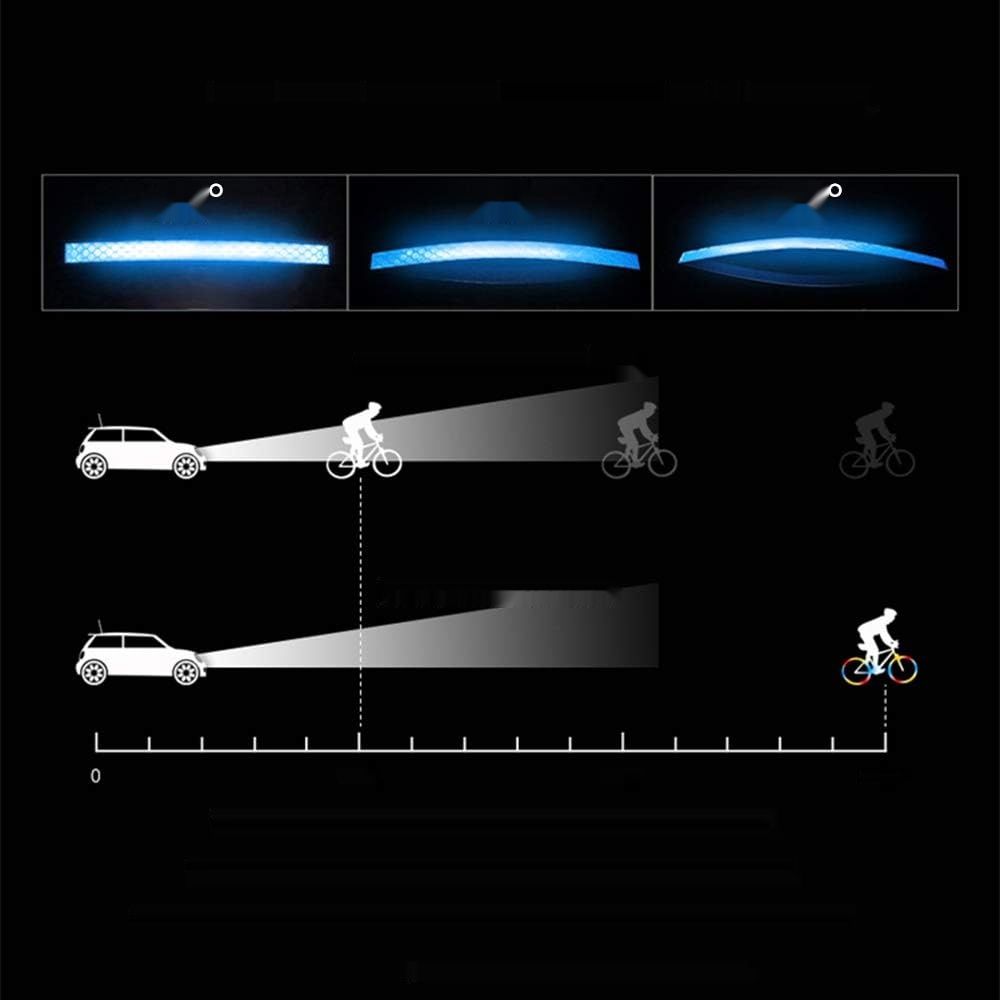 Hillylolly Reflektor Naklejka: 42 odblaskowe, samoprzylepne naklejki rowerowe.