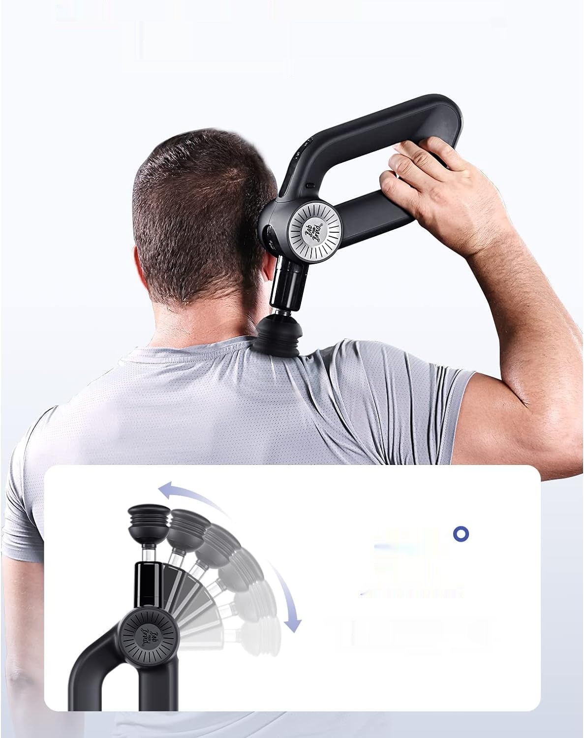 Bob i Brad D6 Pro Masażer: 16 mm amplituda, bateria 2500 mAh, 7 główek.