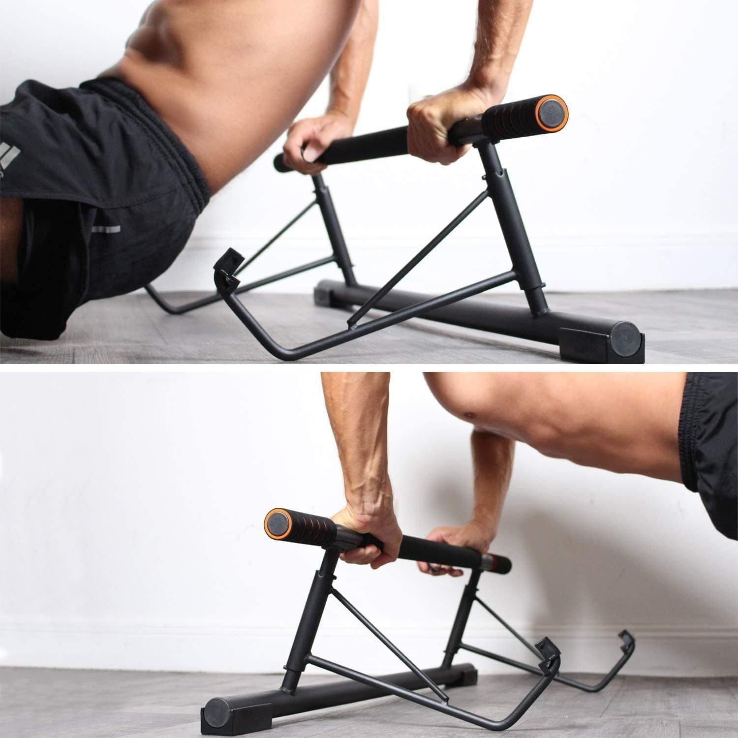 High Pulse Drążek do Podciągania z hakami, karabińczykiem, pętlami i plakatem.