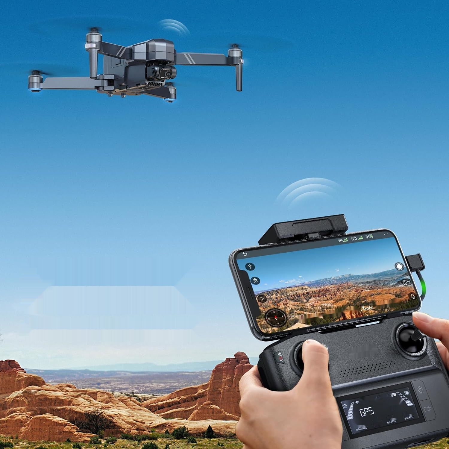 Uszkodzony Ruko F11GIM2 Dron z Kamerą 4K, 64 Minuty Lotu, 3KM FPV, GPS, Powrót do Domu