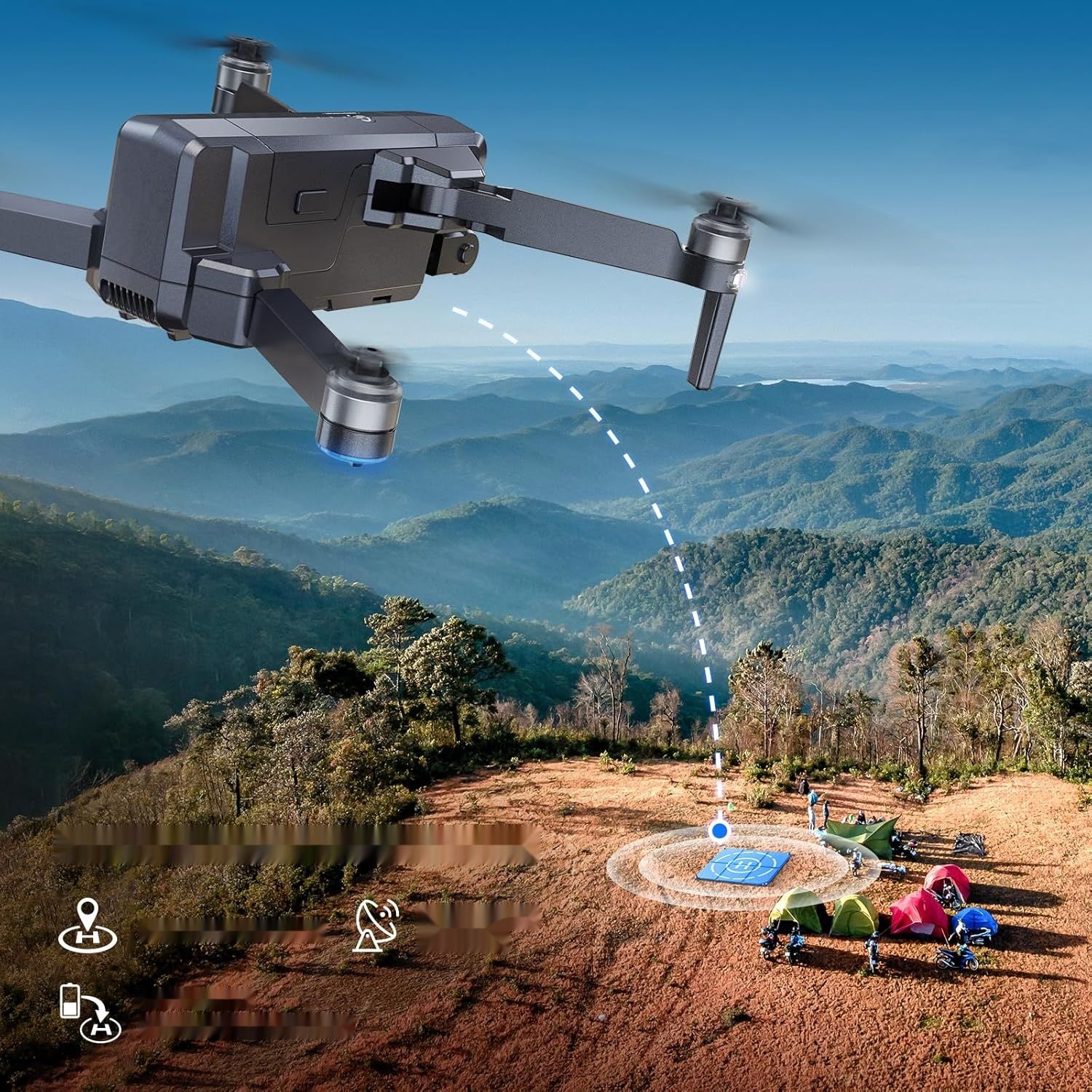 Uszkodzony Ruko F11GIM2 Dron z Kamerą 4K, 64 Minuty Lotu, 3KM FPV, GPS, Powrót do Domu