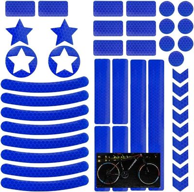 Hillylolly Reflektor Naklejka: 42 odblaskowe, samoprzylepne naklejki rowerowe.