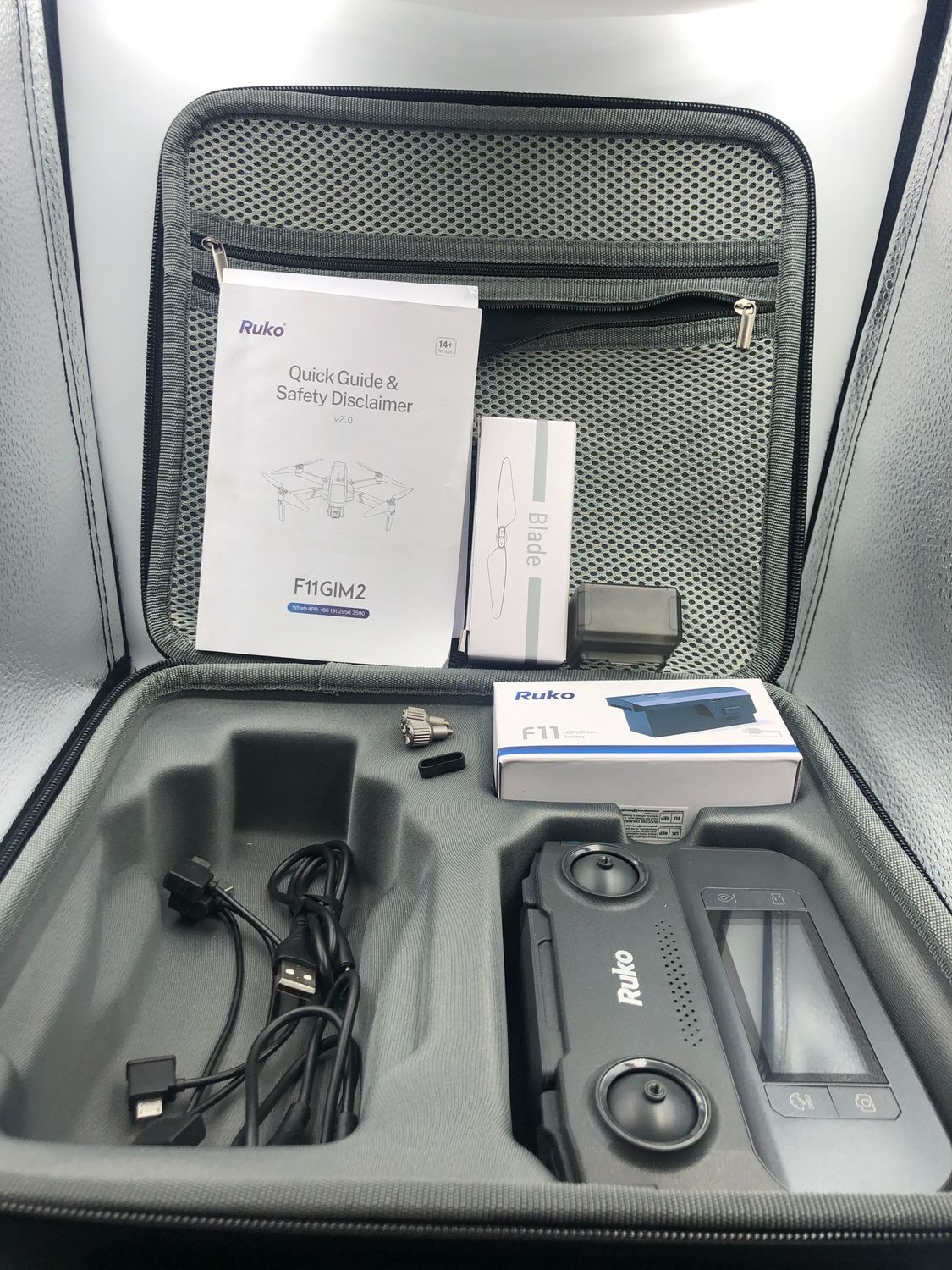 Uszkodzony Ruko F11GIM2 Dron z Kamerą 4K, 64 Minuty Lotu, 3KM FPV, GPS, Powrót do Domu