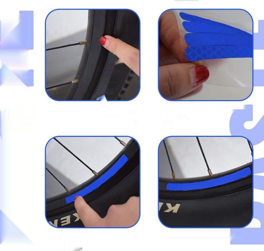 Hillylolly Reflektor Naklejka: 42 odblaskowe, samoprzylepne naklejki rowerowe.