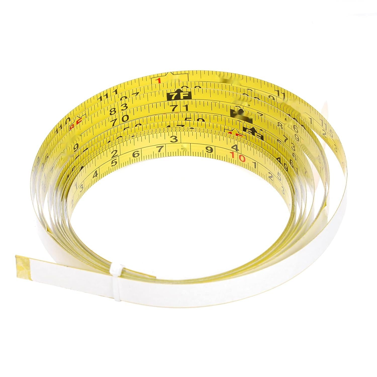 JJDD OXOXO Taśma Miernicza z Samoprzylepnym Podkładem (Lewo-Prawo) 3 Metry