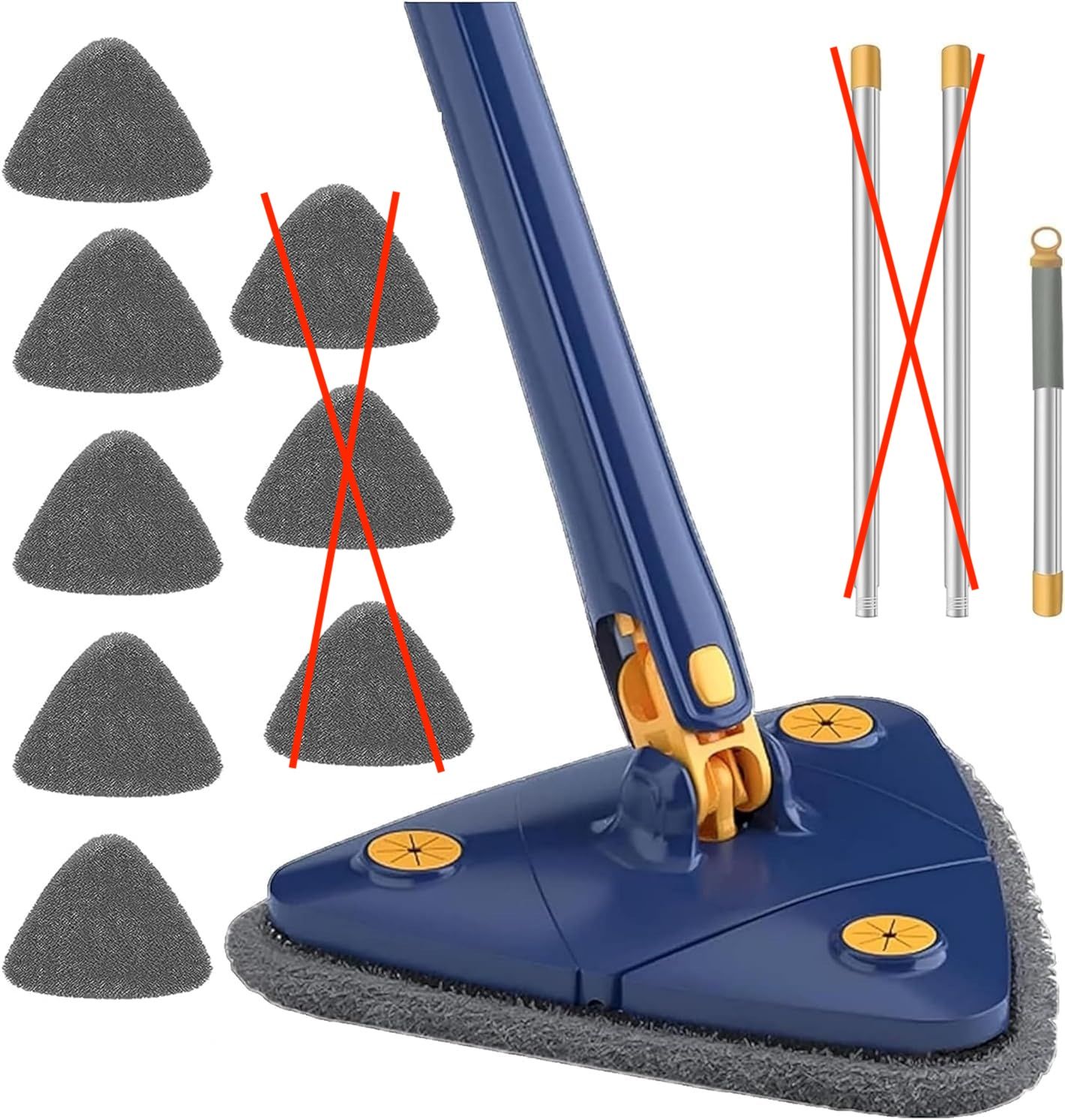 Klink Samowyciskający mop do płytek i ścian, z uchwytem ściennym, zawiera 5 ściereczek