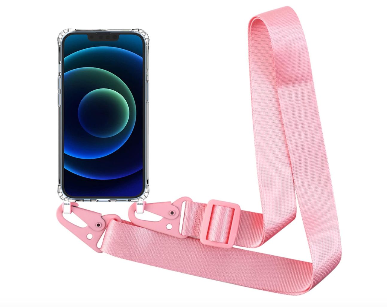 Pokrowiec na Samsung Galaxy S22, z paskiem, smyczą, przezroczysty