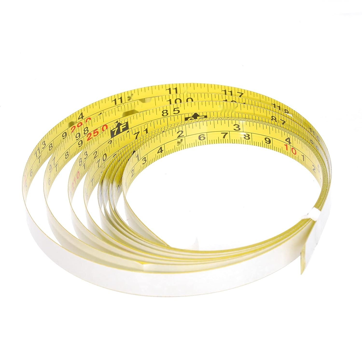 JJDD OXOXO Taśma Miernicza z Samoprzylepnym Podkładem (Lewo-Prawo) 3 Metry