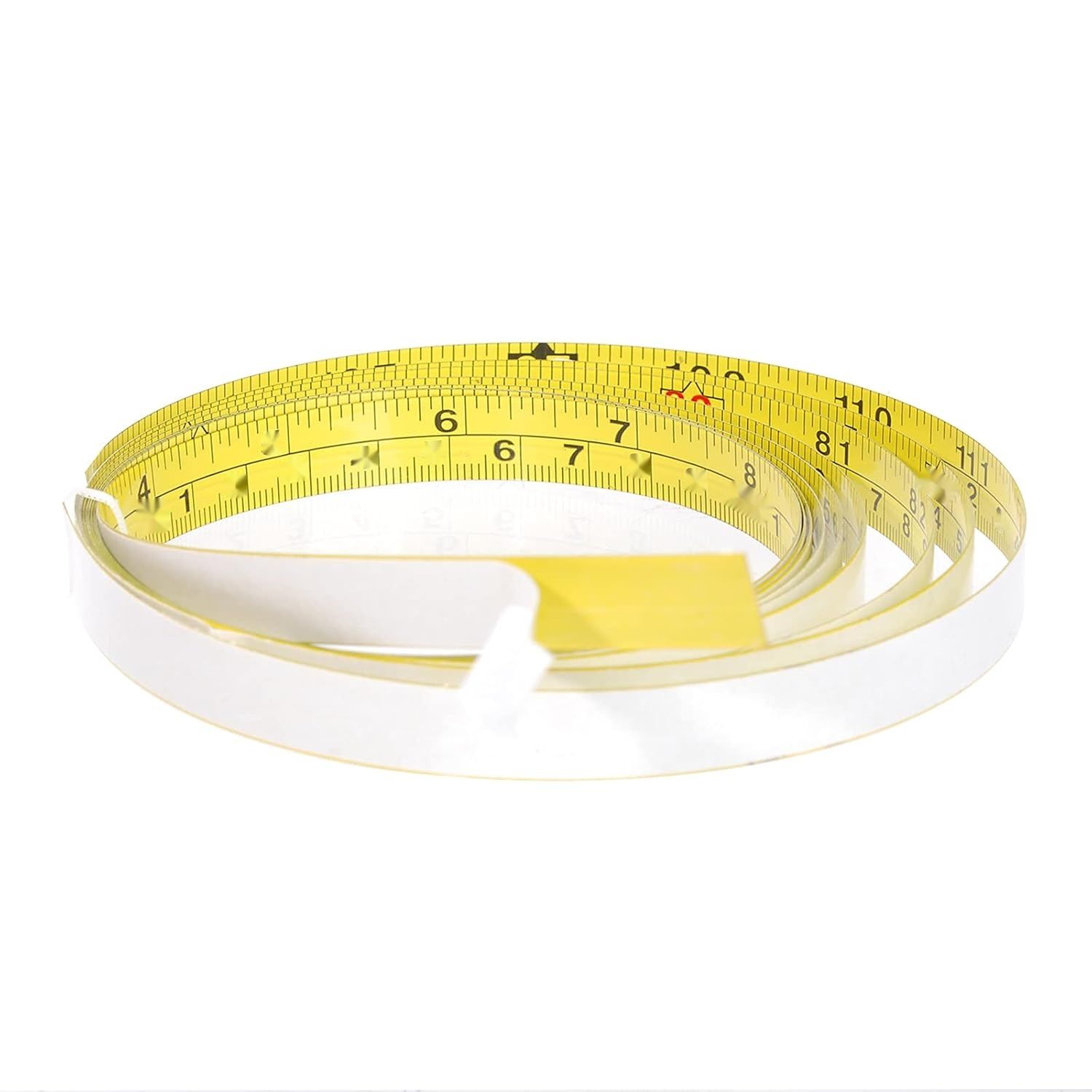 JJDD OXOXO Taśma Miernicza z Samoprzylepnym Podkładem (Lewo-Prawo) 3 Metry