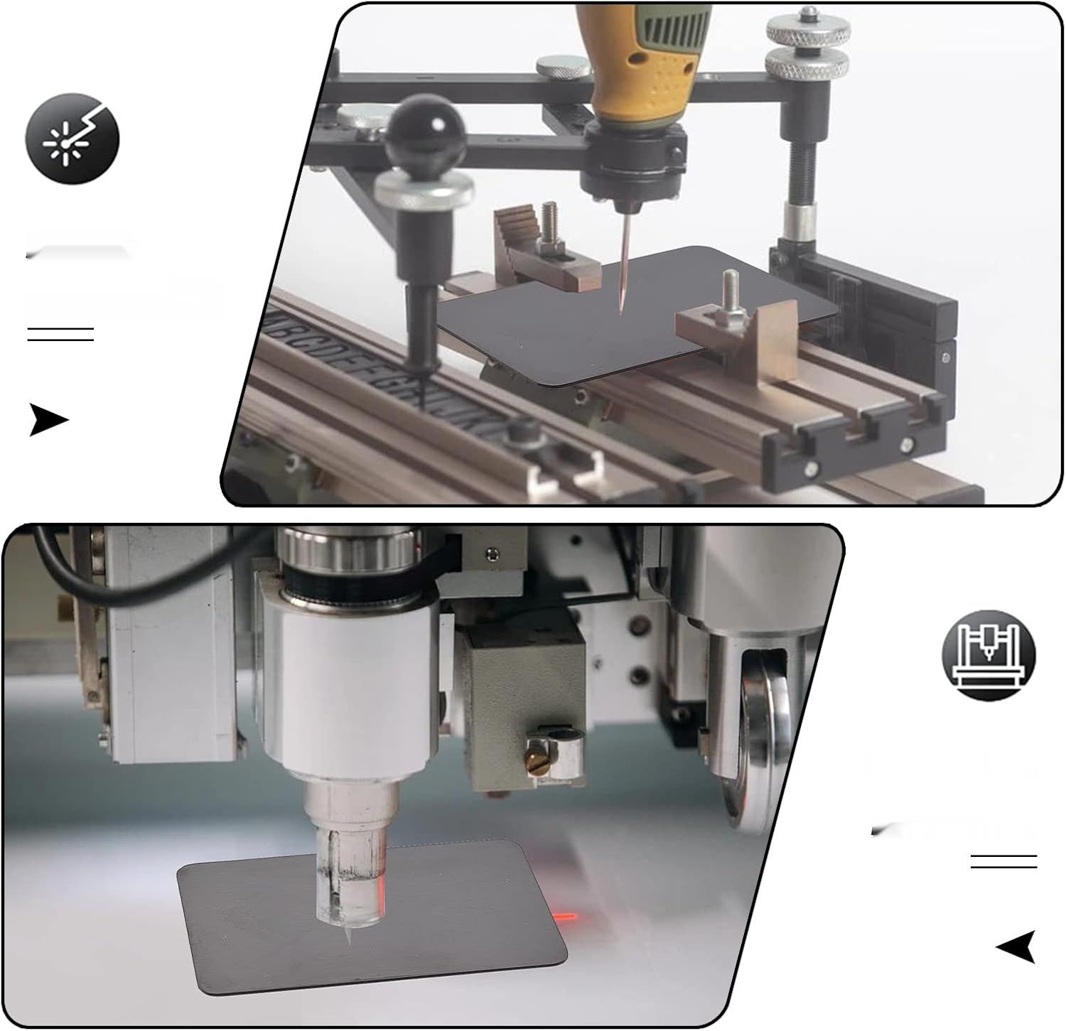 nbeads Zestaw 6 Czarnych Metalowych Wizytówek, 8.5x5.5 cm, 0.8 mm Grubości