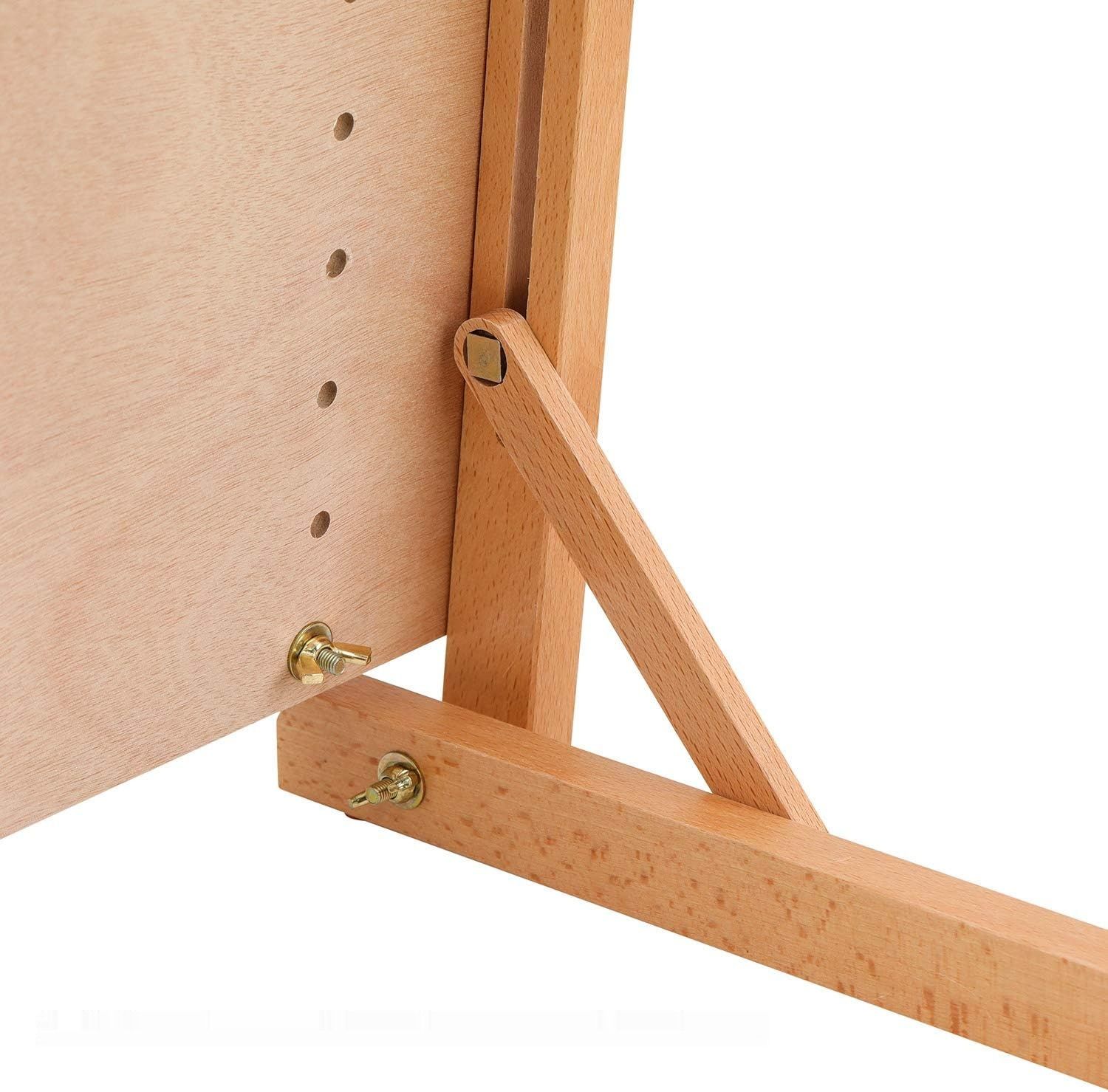 MEEDEN Duża Sztaluga do Rysowania, Rama H, Regulowana, Płótno do 23 cali