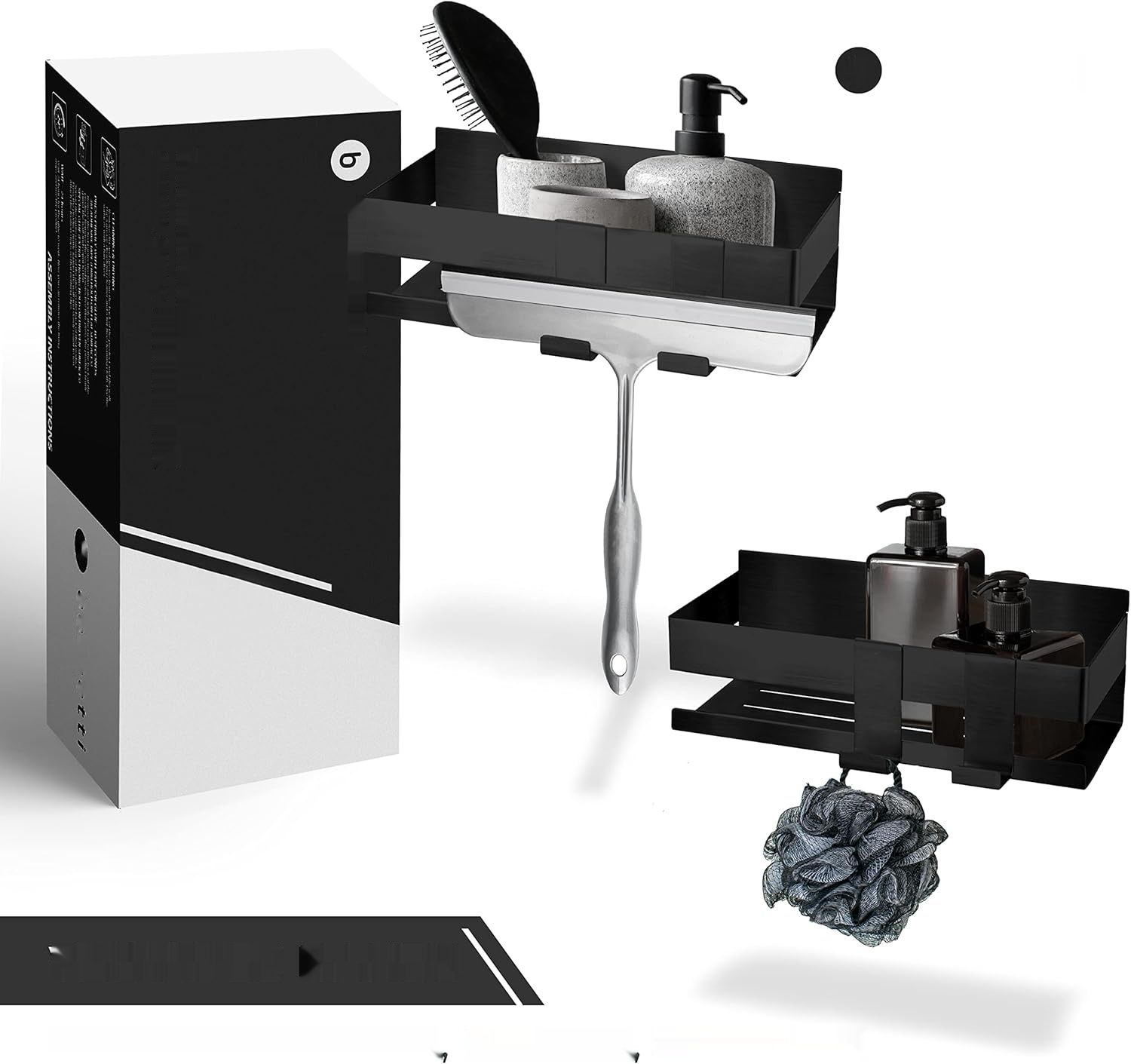 BORGETTI Półka prysznicowa bez wiercenia