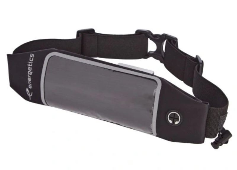 ENERGETICS - Pas biegowy RB Smart - CZARNY/SREBRNY