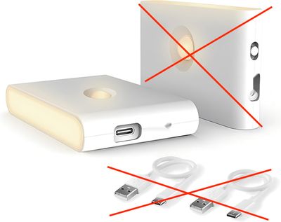 Puhui LED Nocna Lampka USB z Czujnikiem Ruchu, 2700 K, [Zestaw 1 sztuka]