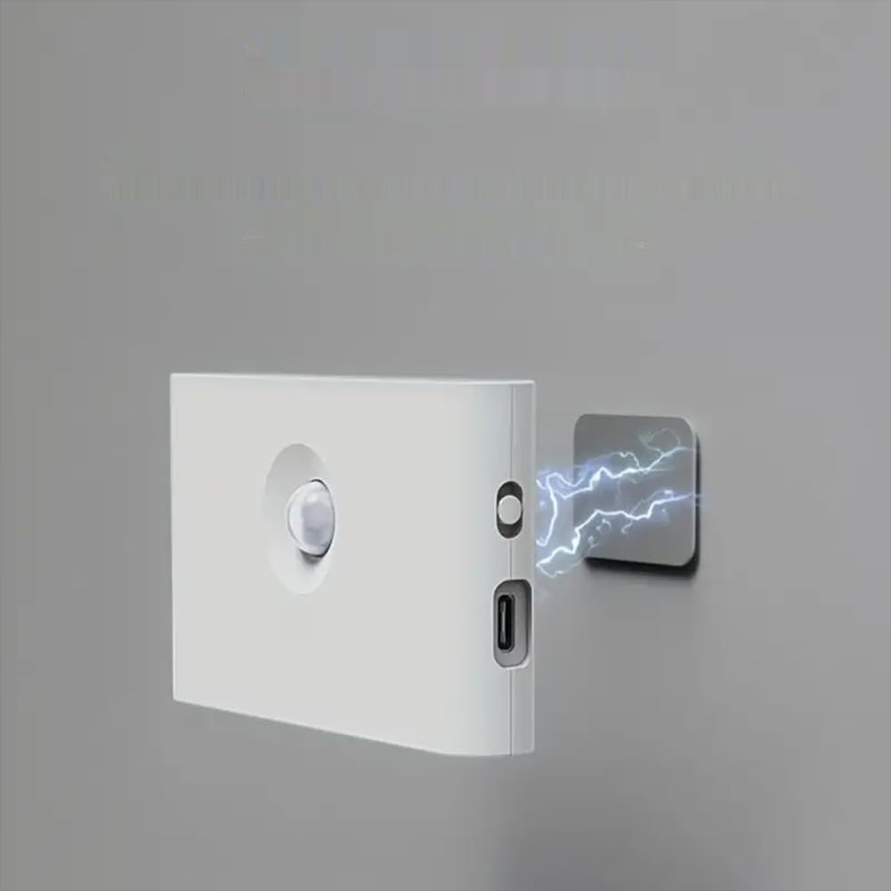 Puhui LED Nocna Lampka USB z Czujnikiem Ruchu, 2700 K, [Zestaw 1 sztuka]