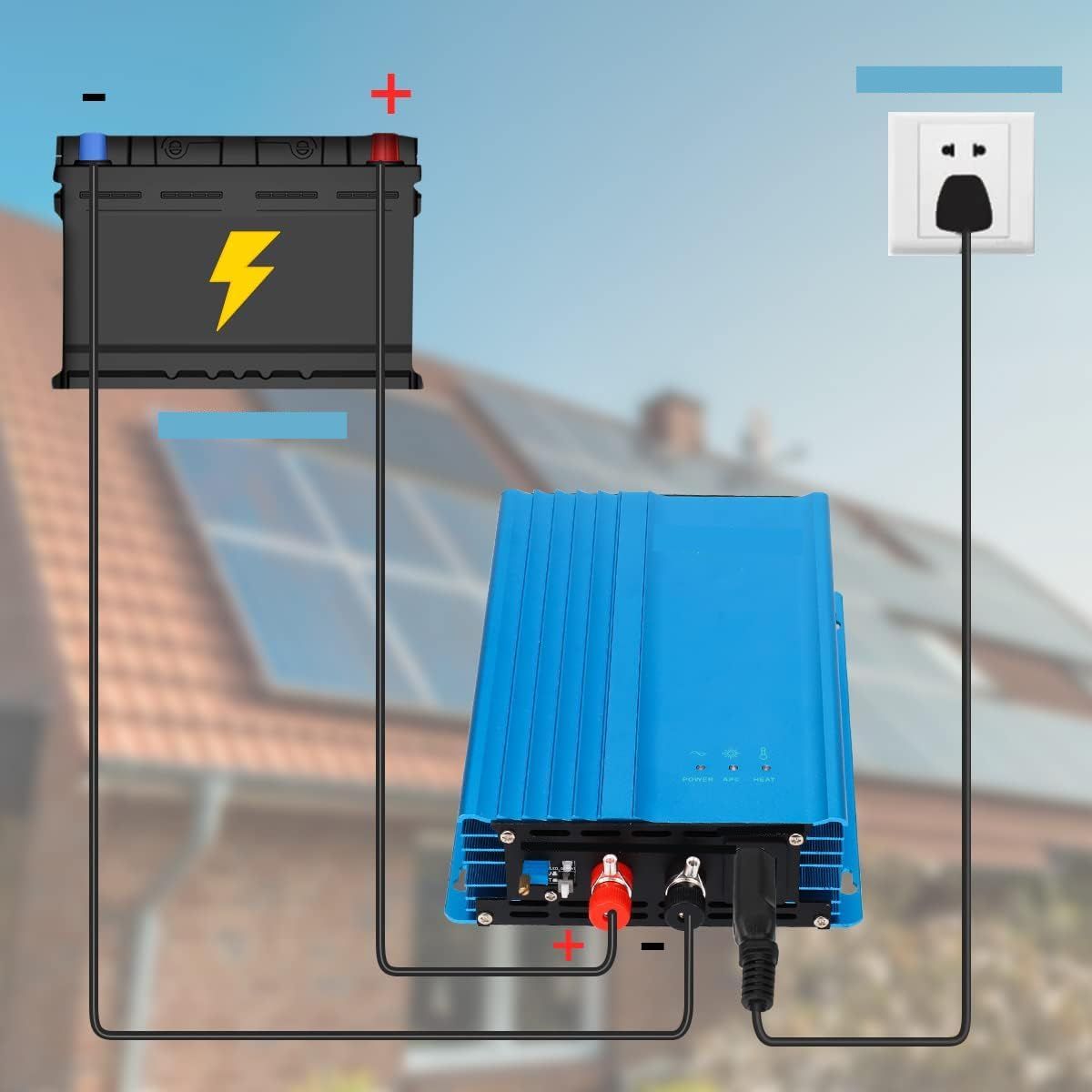 Snowtaros Falownik solarny 600 W, DC55 V-90 V, MPPT czysty sinus AC 180-260V