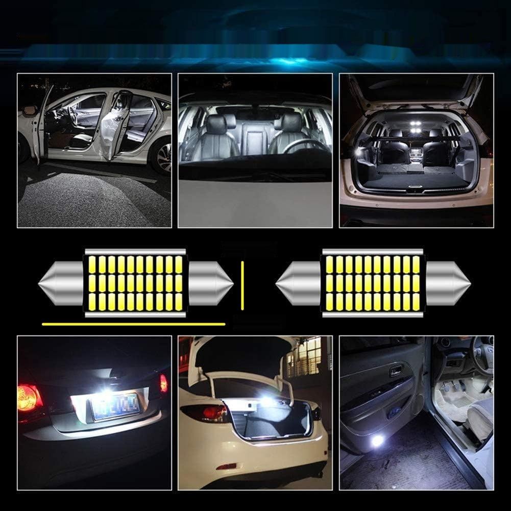 Voarge 4 x 39mm C5W LED Lampy 6000K Żarówki (Białe)