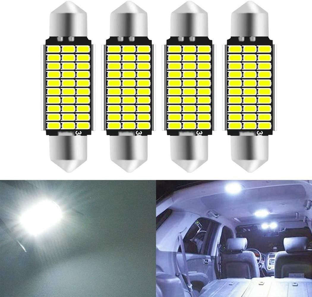 Voarge 4 x 39mm C5W LED Lampy 6000K Żarówki (Białe)