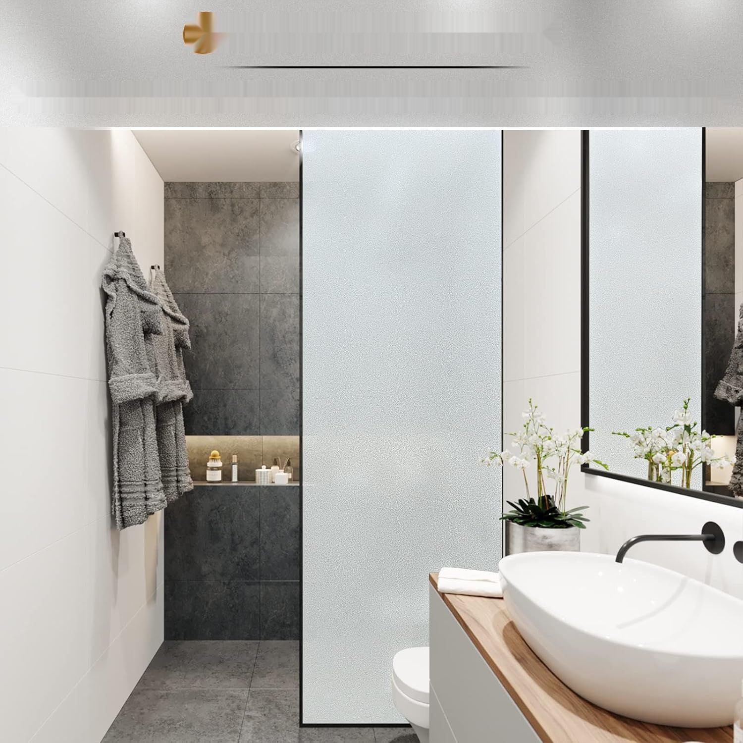 rabbitgoo Folia Okienna Nieprzezroczysta 44,5x200 cm, Ochrona UV, Bez Kleju