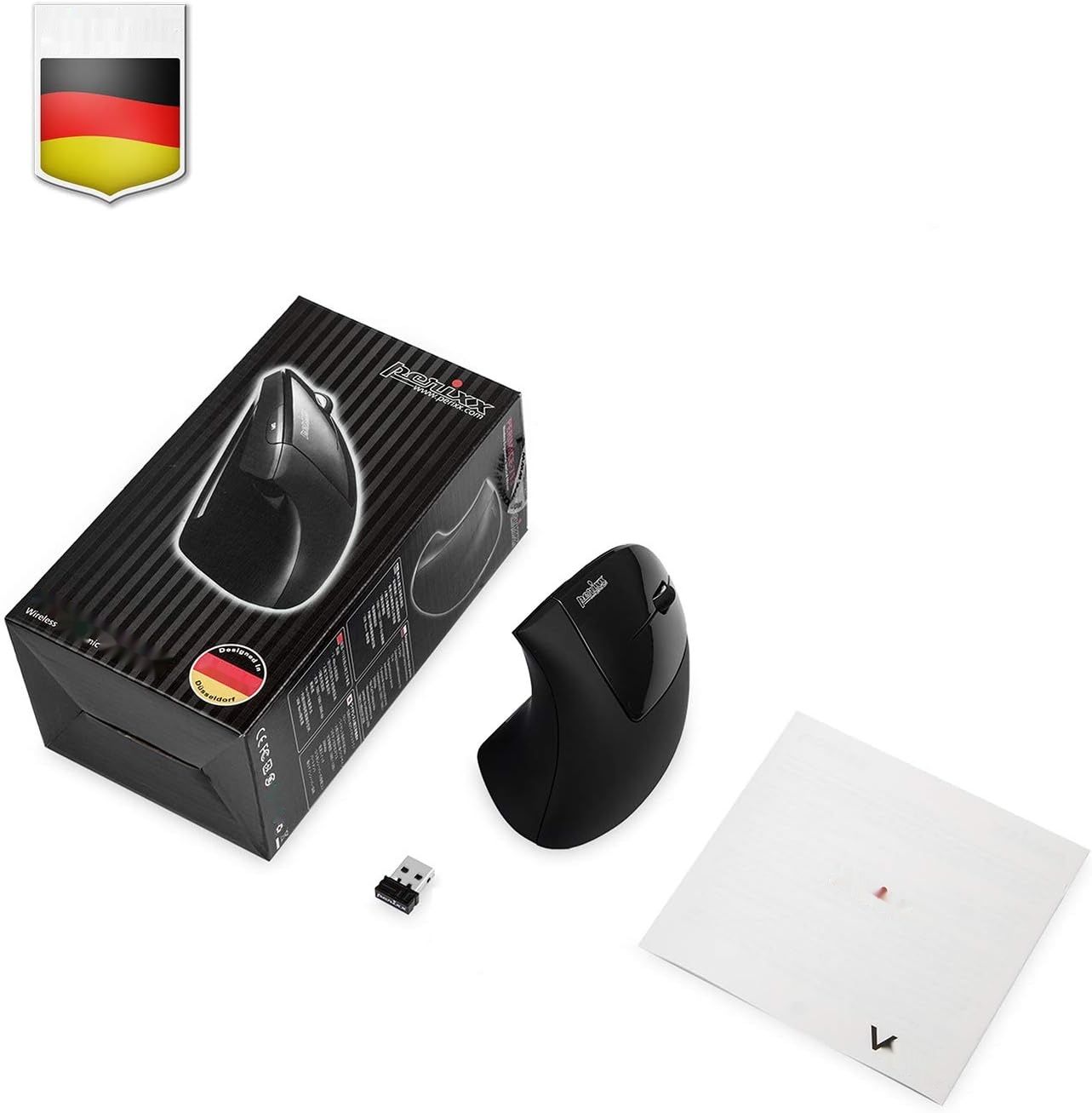 Perixx 11167 PERIMICE-713 Pionowa Bezprzewodowa Mysz, 800/1200/1600 DPI