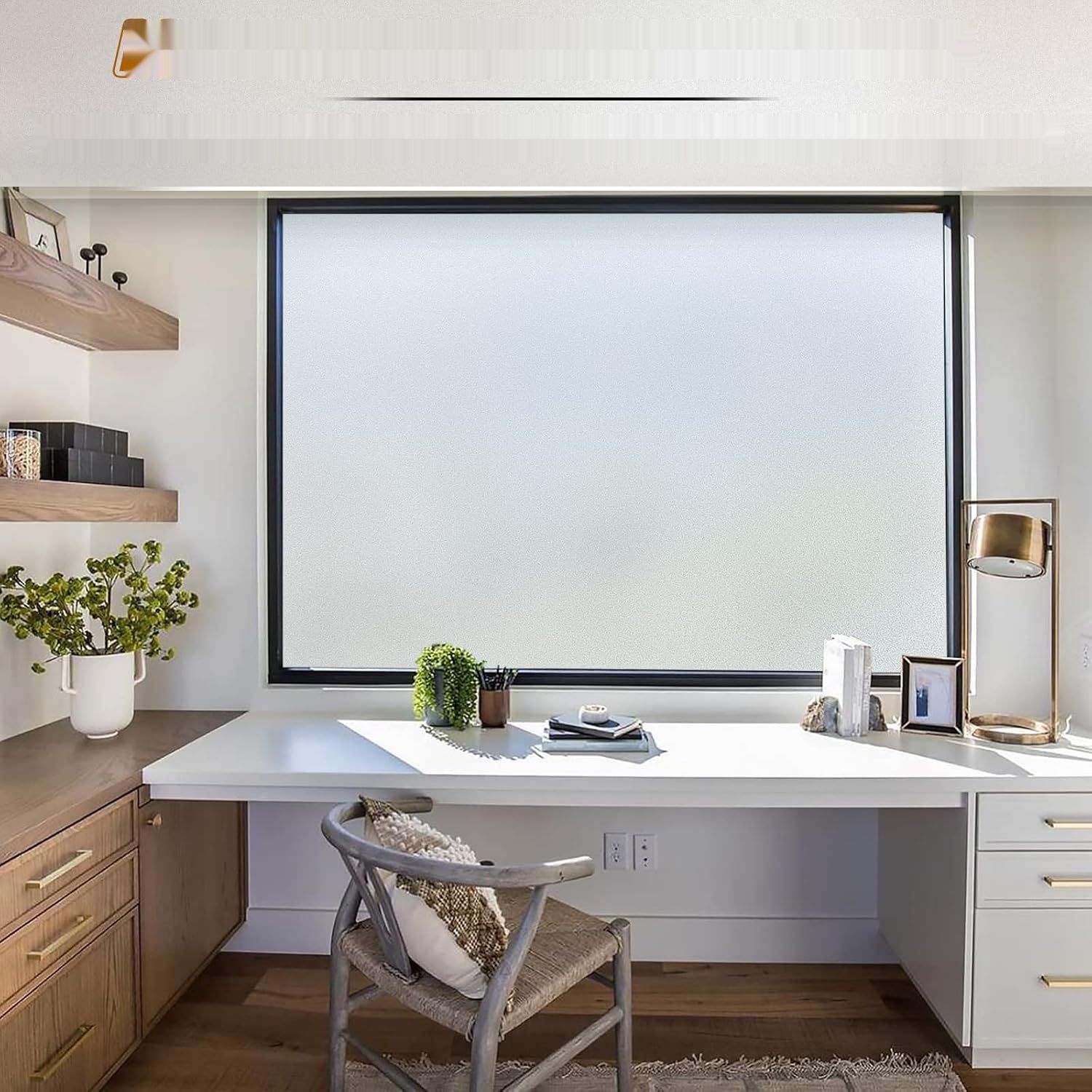 rabbitgoo Folia Okienna Nieprzezroczysta 44,5x200 cm, Ochrona UV, Bez Kleju