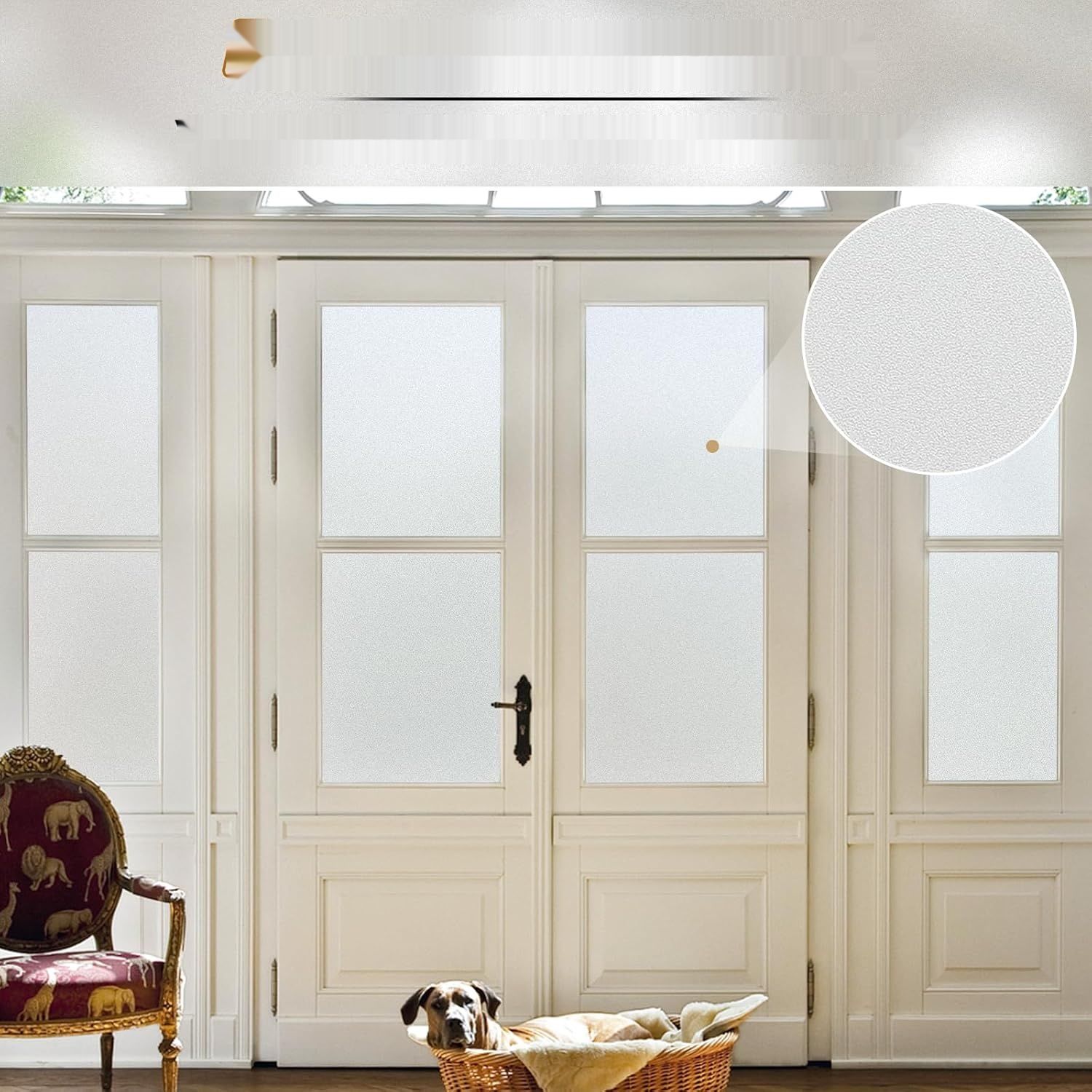 rabbitgoo Folia Okienna Nieprzezroczysta 44,5x200 cm, Ochrona UV, Bez Kleju