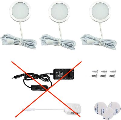 Vlio Oświetlenie szafki LED, zestaw 3 sztuk, ciepła biel, 7,5 W, 750 lm