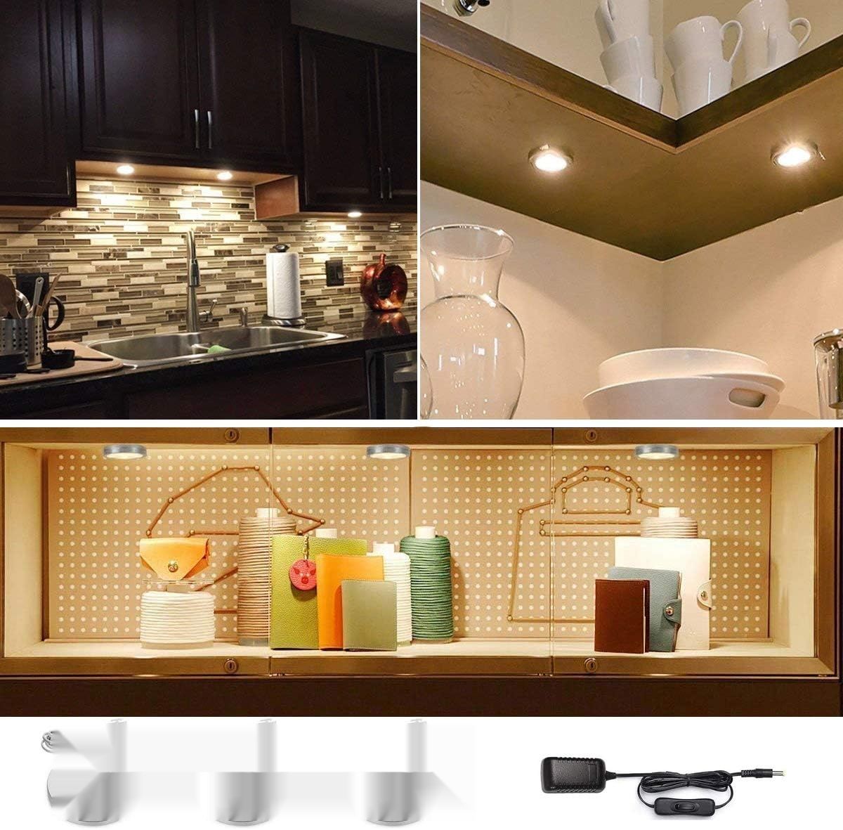 Vlio Oświetlenie szafki LED, zestaw 3 sztuk, ciepła biel, 7,5 W, 750 lm