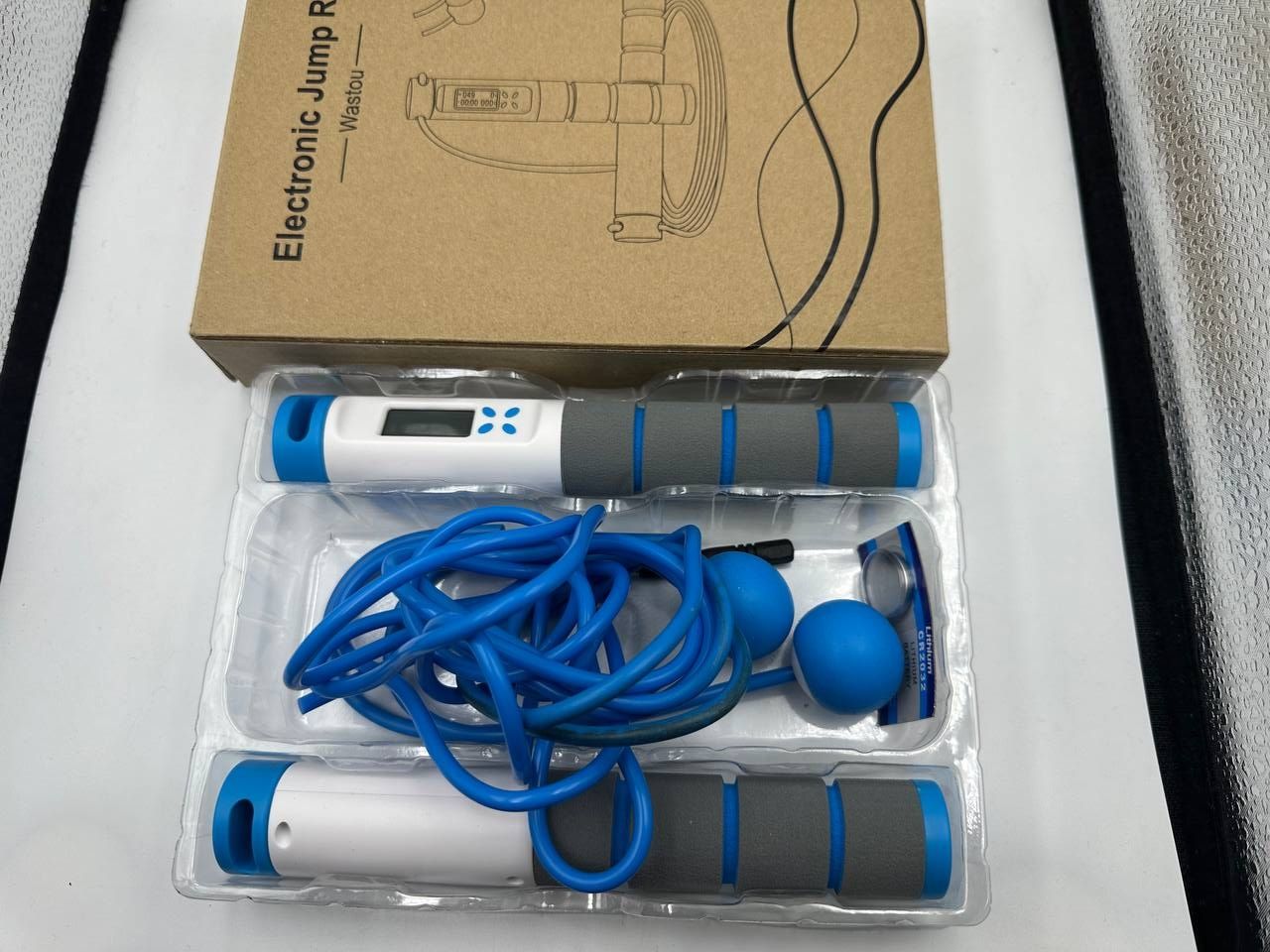 Wastou Skakanka, skakanka z licznikiem, regulowana z uchwytami.