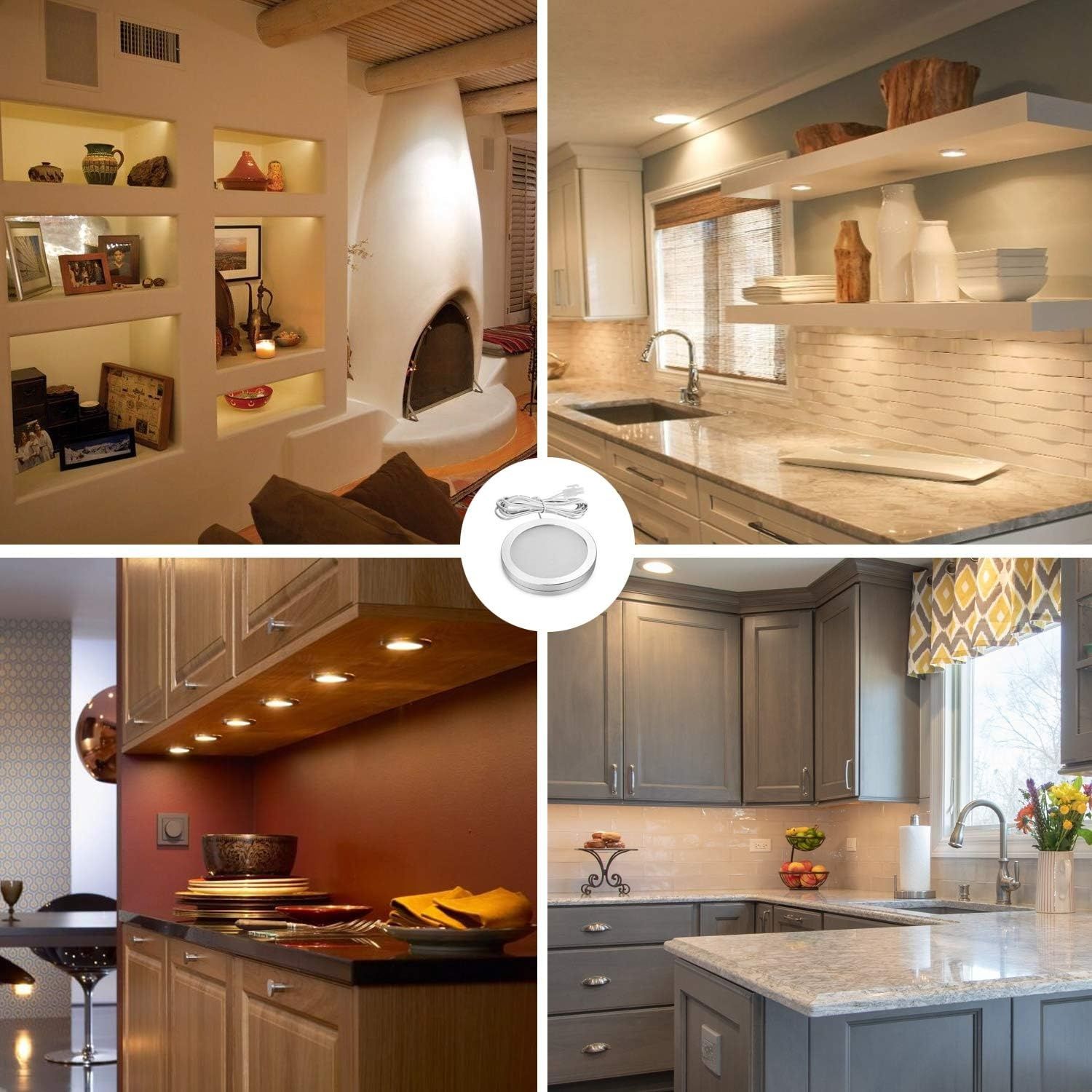 Vlio Oświetlenie szafki LED, zestaw 3 sztuk, ciepła biel, 7,5 W, 750 lm