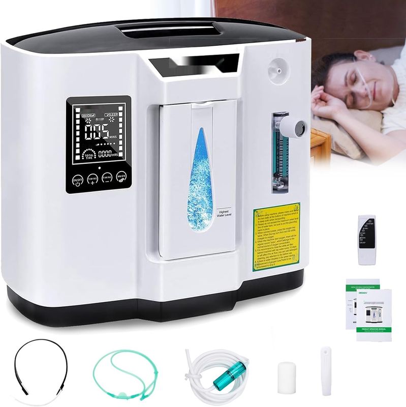 DEDAKJ Koncentrator Tlenu DE-1A 1-7 L/min, 30%-90%, z pilotem.