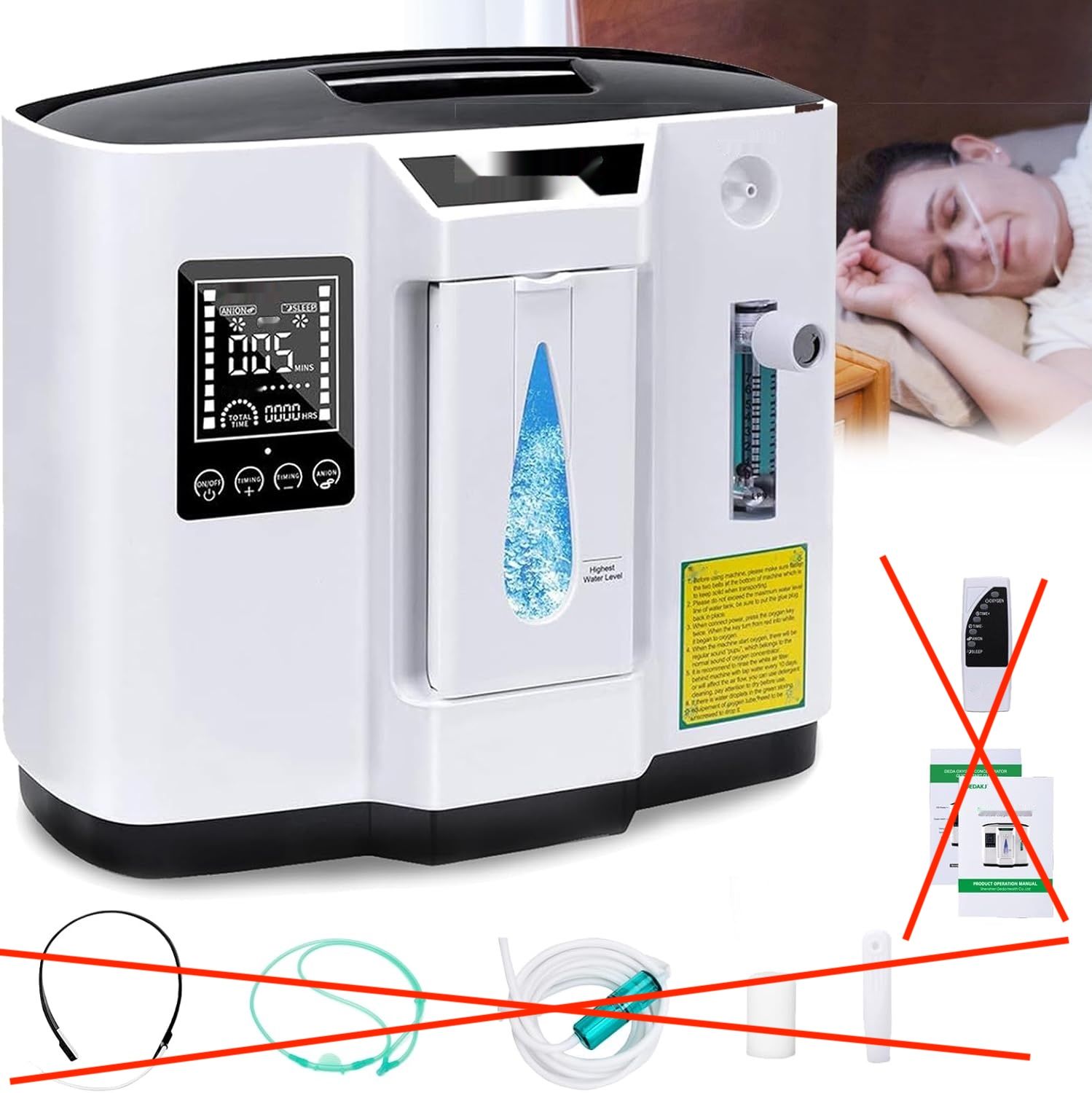 DEDAKJ Koncentrator Tlenu DE-1A 1-7 L/min, 30%-90%