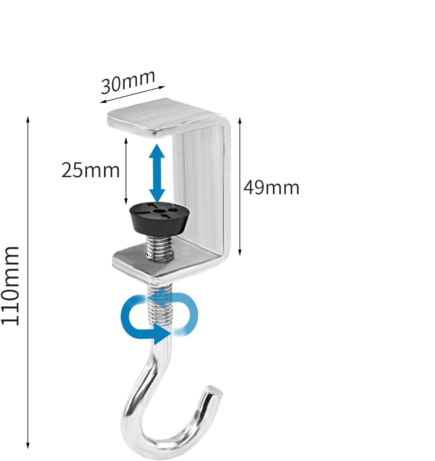 Zolunu Zestaw 2 Uchwytów na Torebki do Montażu na Biurku Zacisk Haczyk