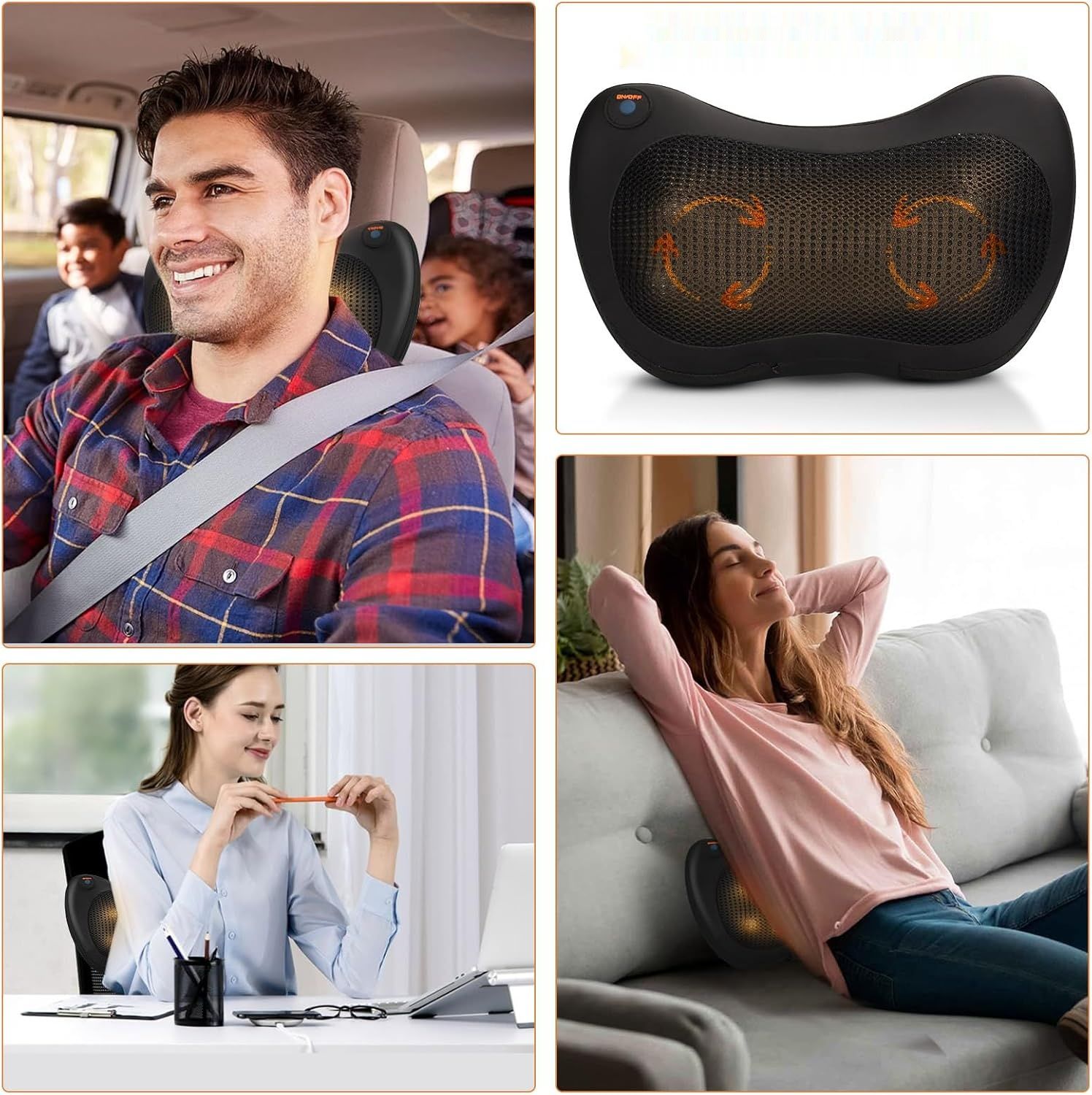 Elektryczna Poduszka Masująca Shiatsu z Ogrzewaniem