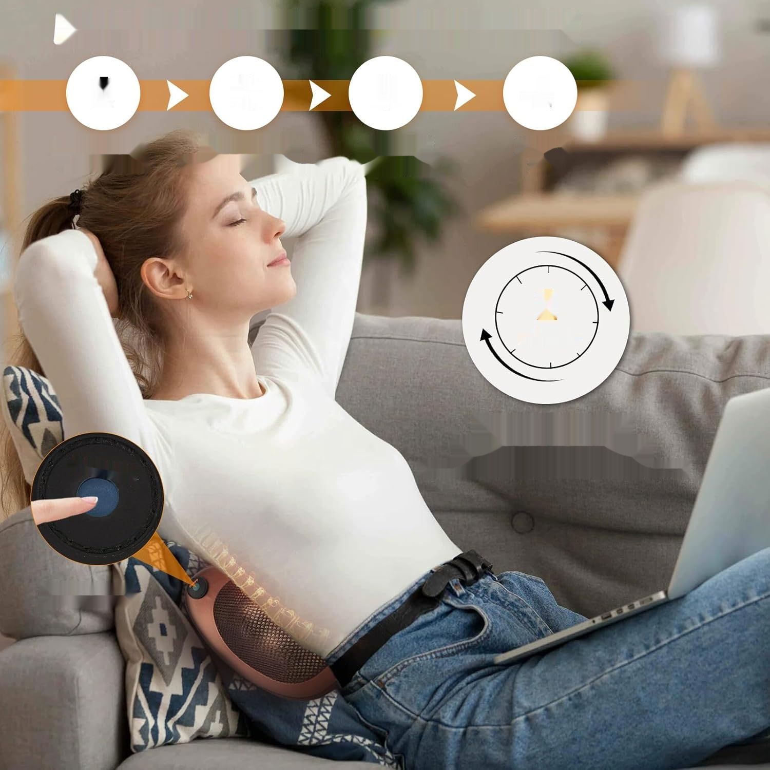 Elektryczna Poduszka Masująca Shiatsu z Ogrzewaniem