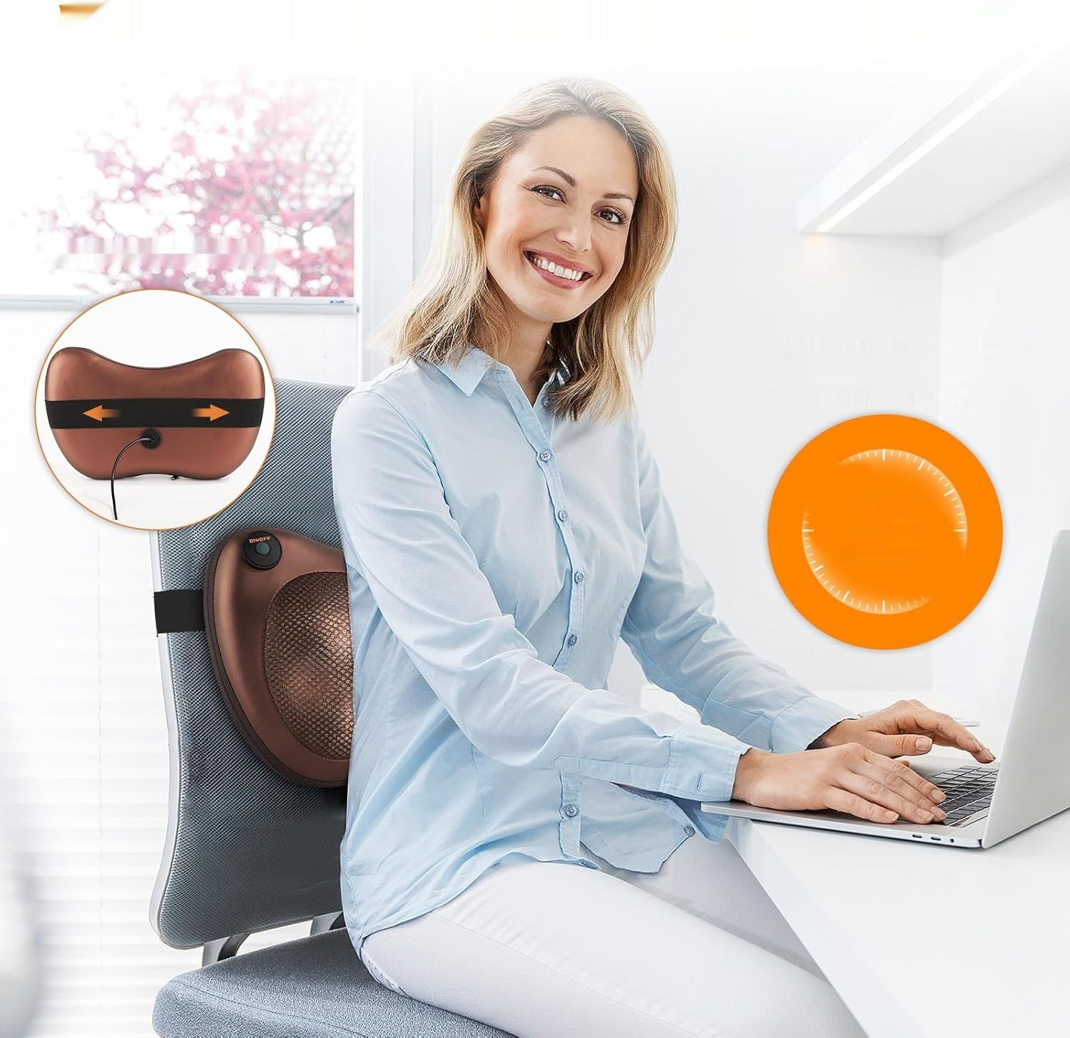 Elektryczna Poduszka Masująca Shiatsu z Ogrzewaniem