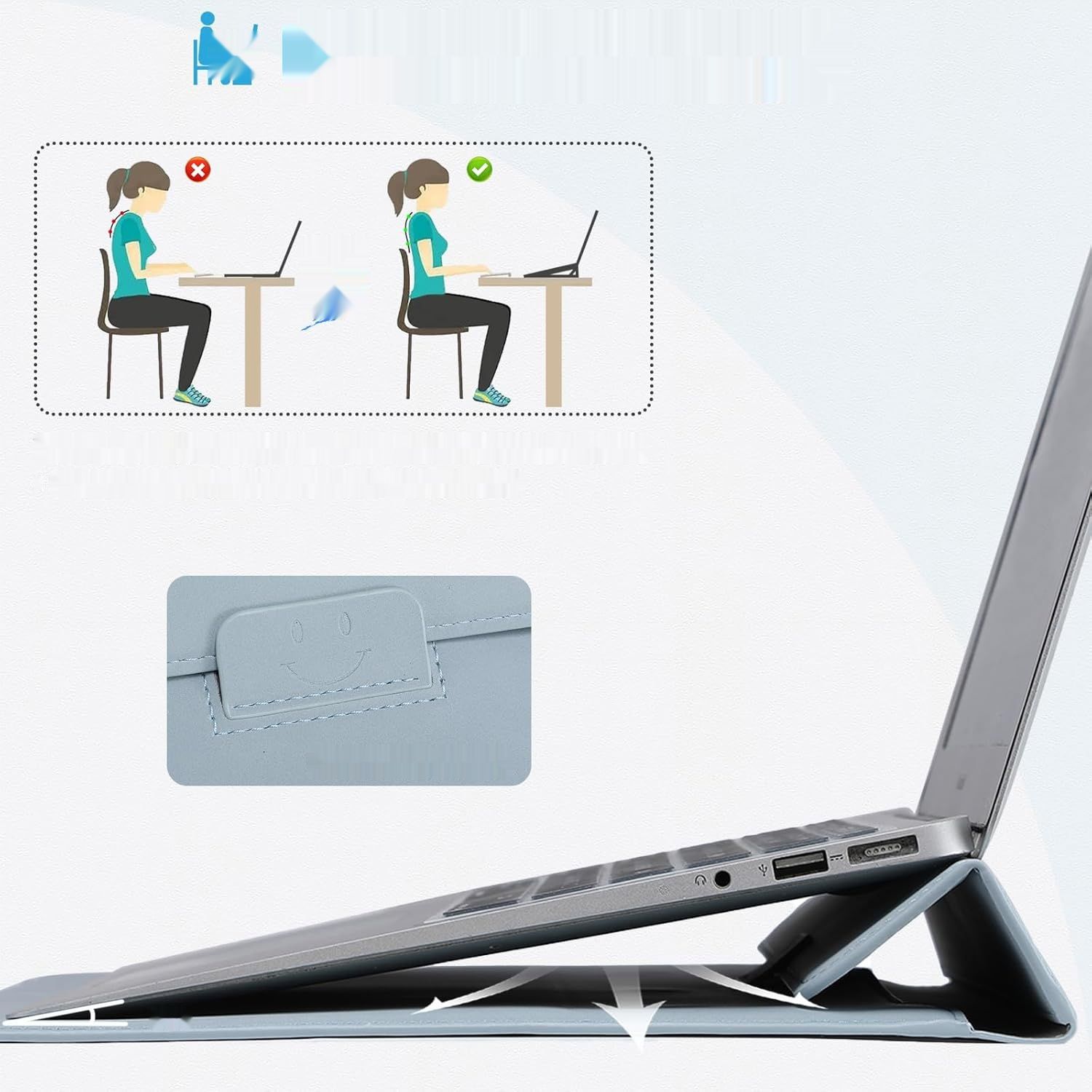 HYZUO Etui na laptopa 13&quot;, kompatybilna z MacBook Air/Pro, iPad Pro 12,9.