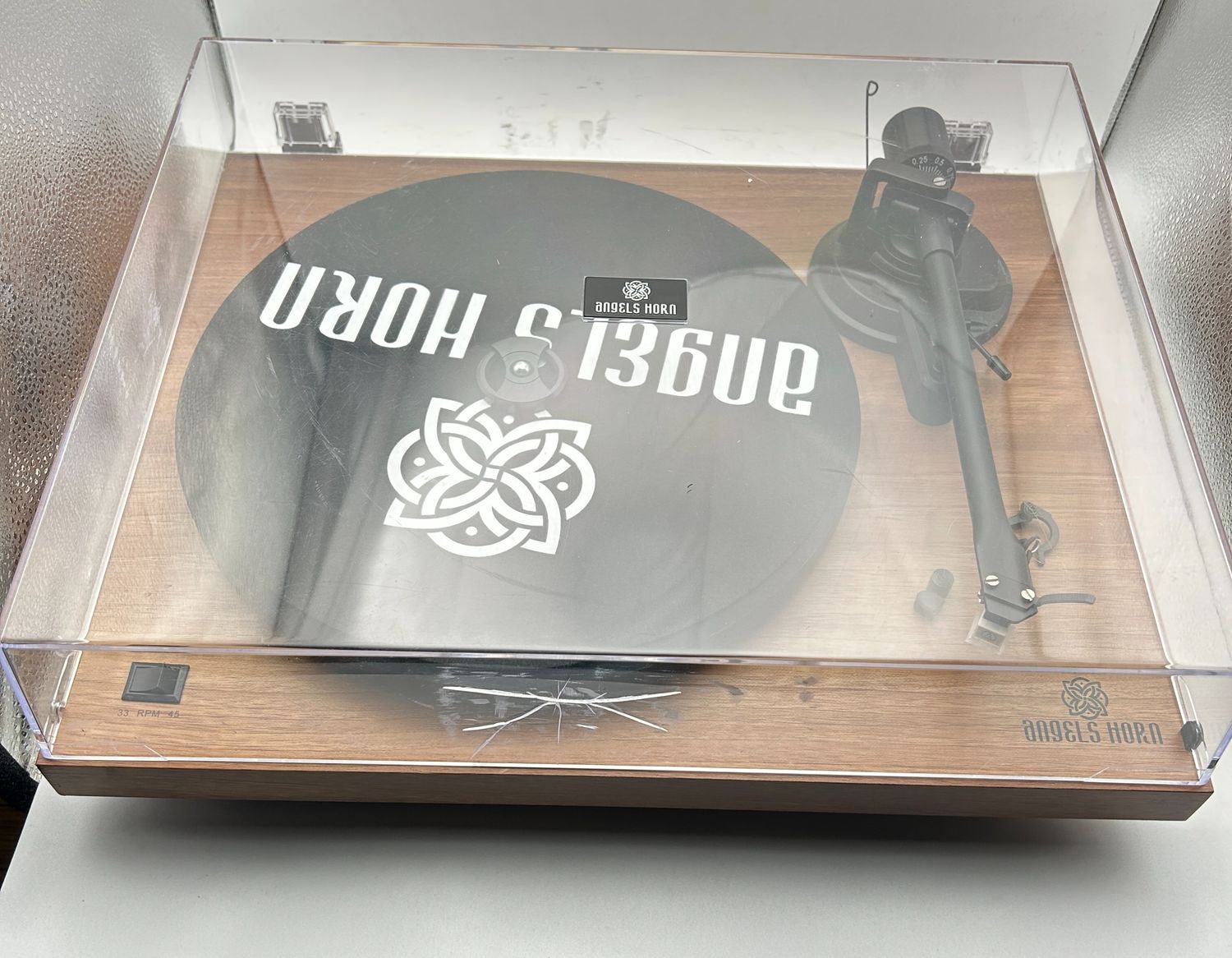 Uszkodzony Gramofon AT-3600L, Bluetooth, 33/45 obr./min, Drewniany