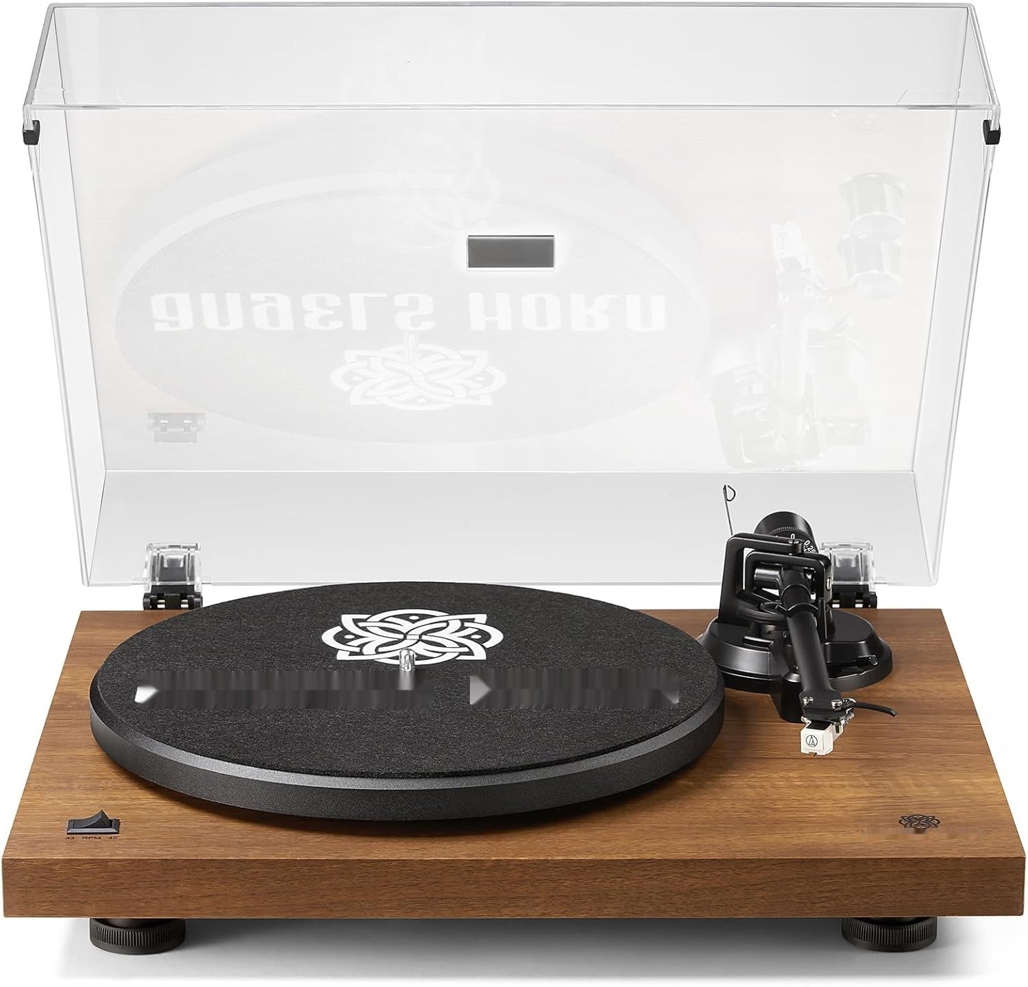 Uszkodzony Gramofon AT-3600L, Bluetooth, 33/45 obr./min, Drewniany