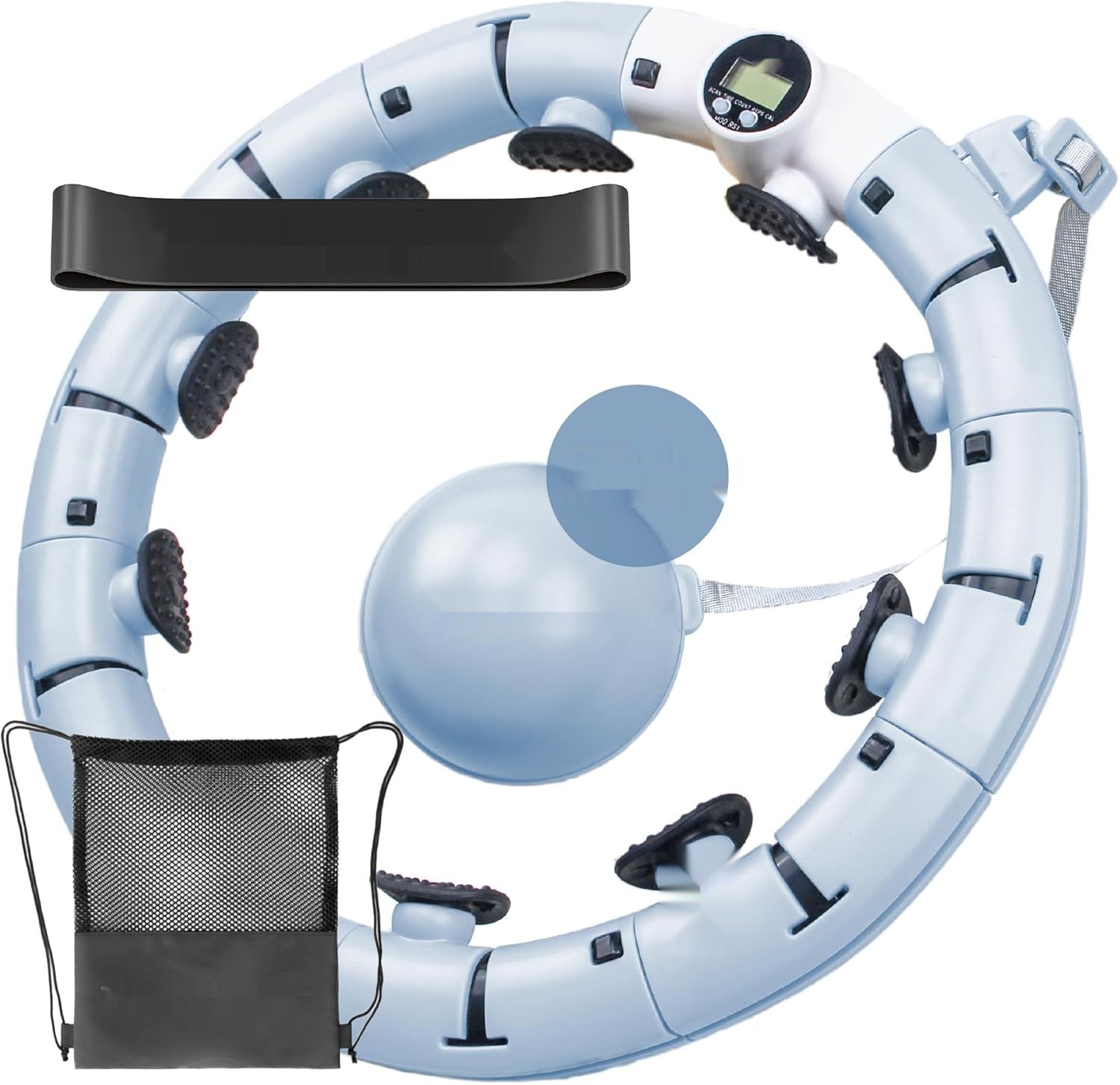 WELHERO Smart Hula Hoop dla Dorosłych i Początkujących - Regulowany Rozmiar 66-121 cm XXL