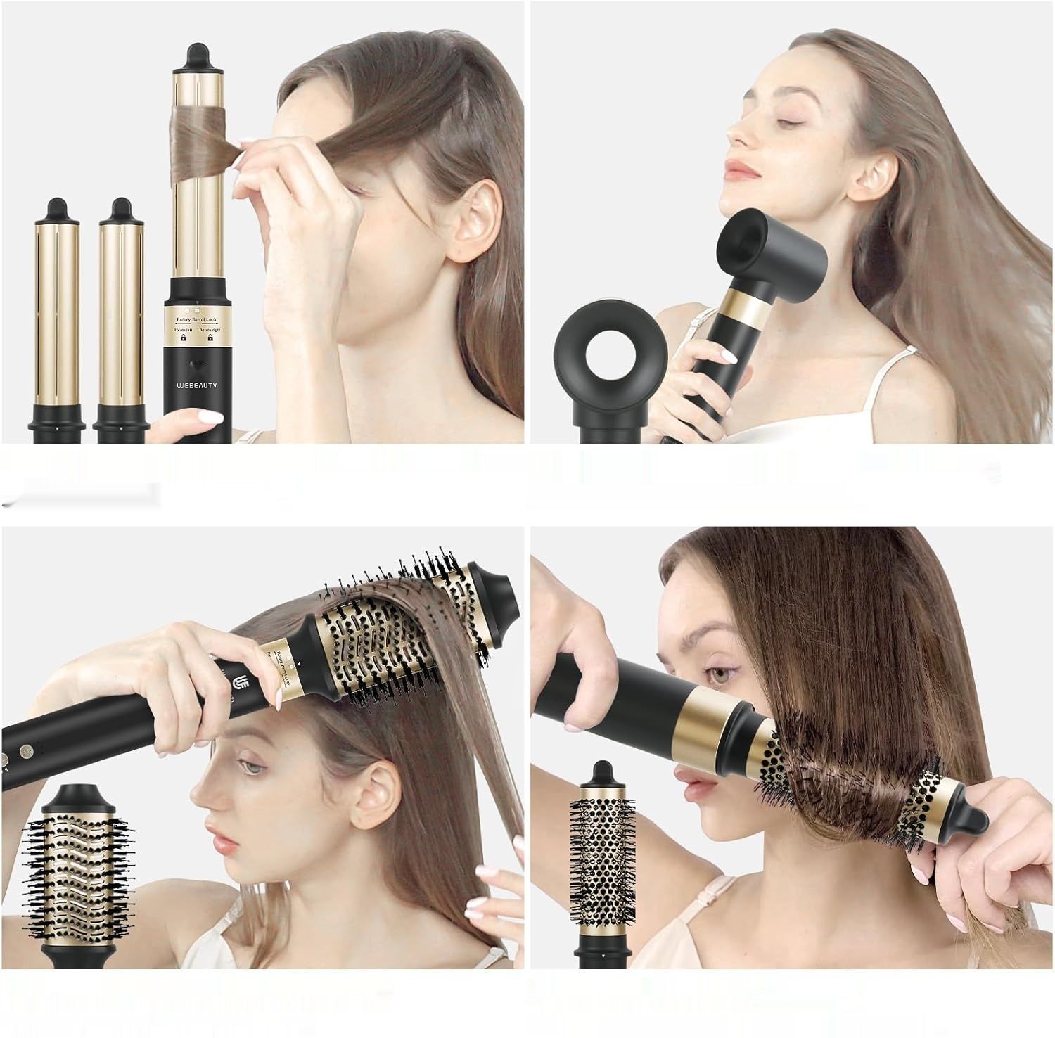 webeauty Suszarka 5 w 1, 110000 RPM, suszenie, prostowanie, objętość