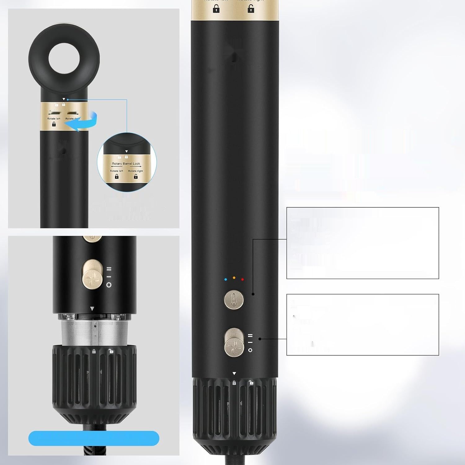 webeauty Suszarka 5 w 1, 110000 RPM, suszenie, prostowanie, objętość