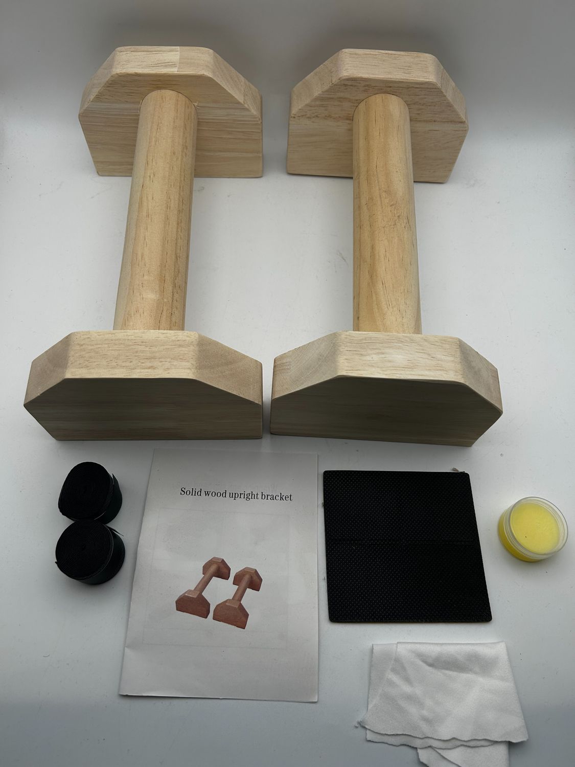 Drewniane paraletki PowerBars, uchwyty do pompek, kalistenika, joga