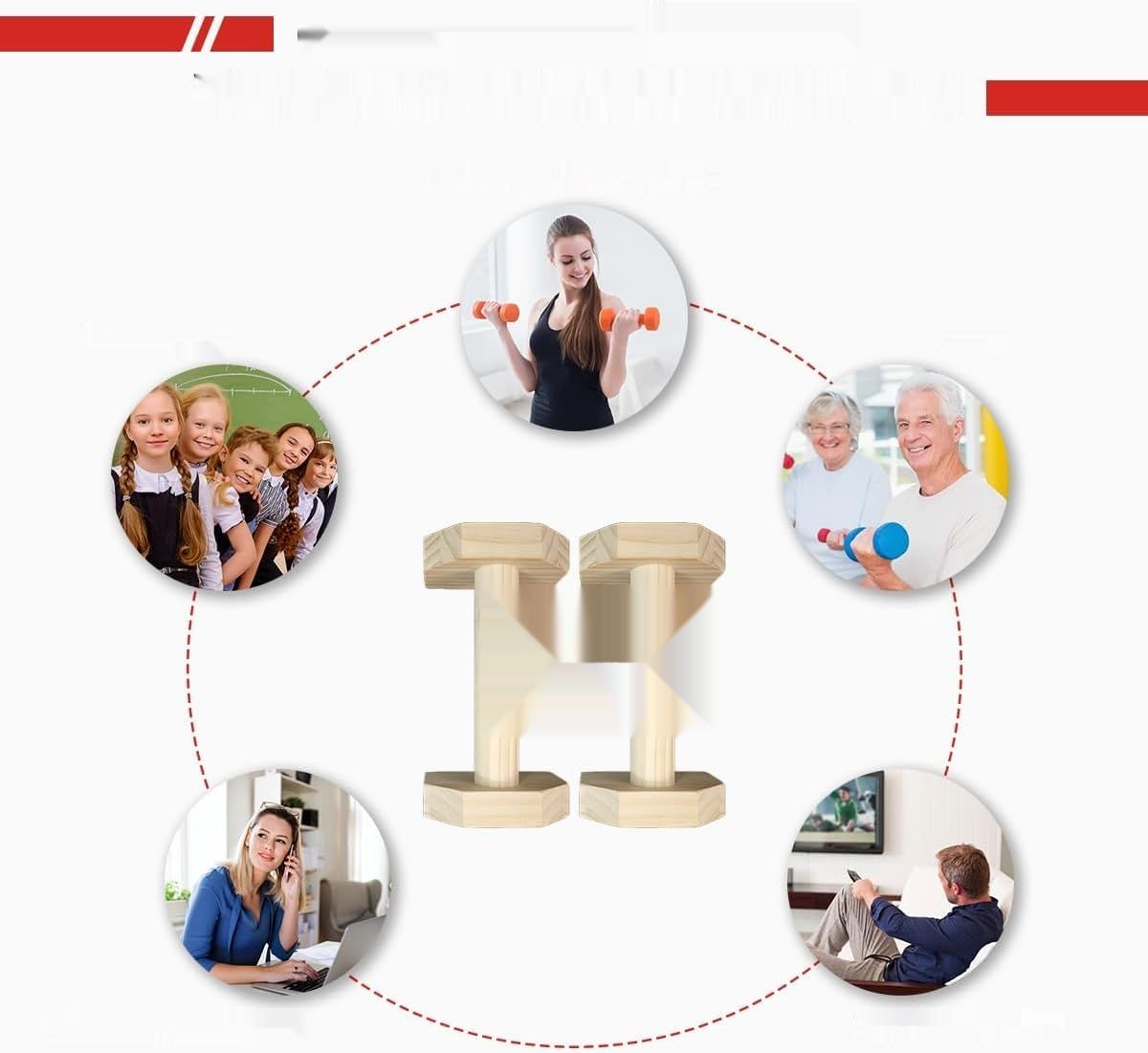 Drewniane paraletki PowerBars, uchwyty do pompek, kalistenika, joga