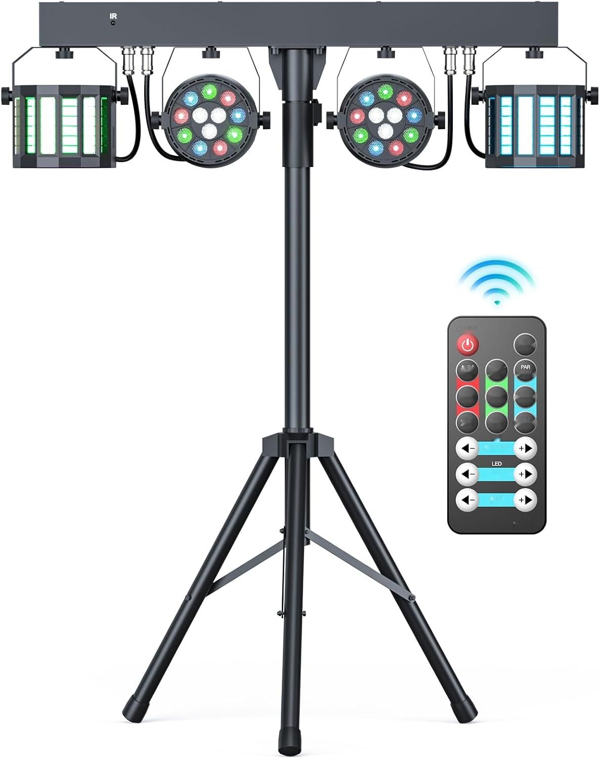 GdjRttk 60W reflektor Derby + RGBW LED par, światło DMX-3/6/15CH