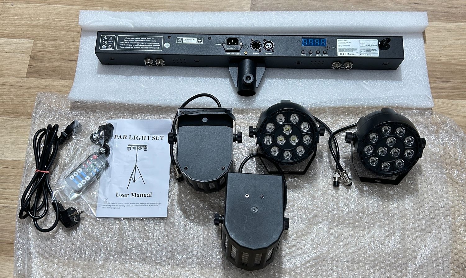 GdjRttk 60W reflektor Derby + RGBW LED par, światło DMX-3/6/15CH